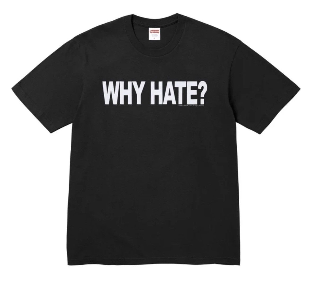 Supreme XL Supreme Lil B Based Tee Why Hate? black t-shirt tee