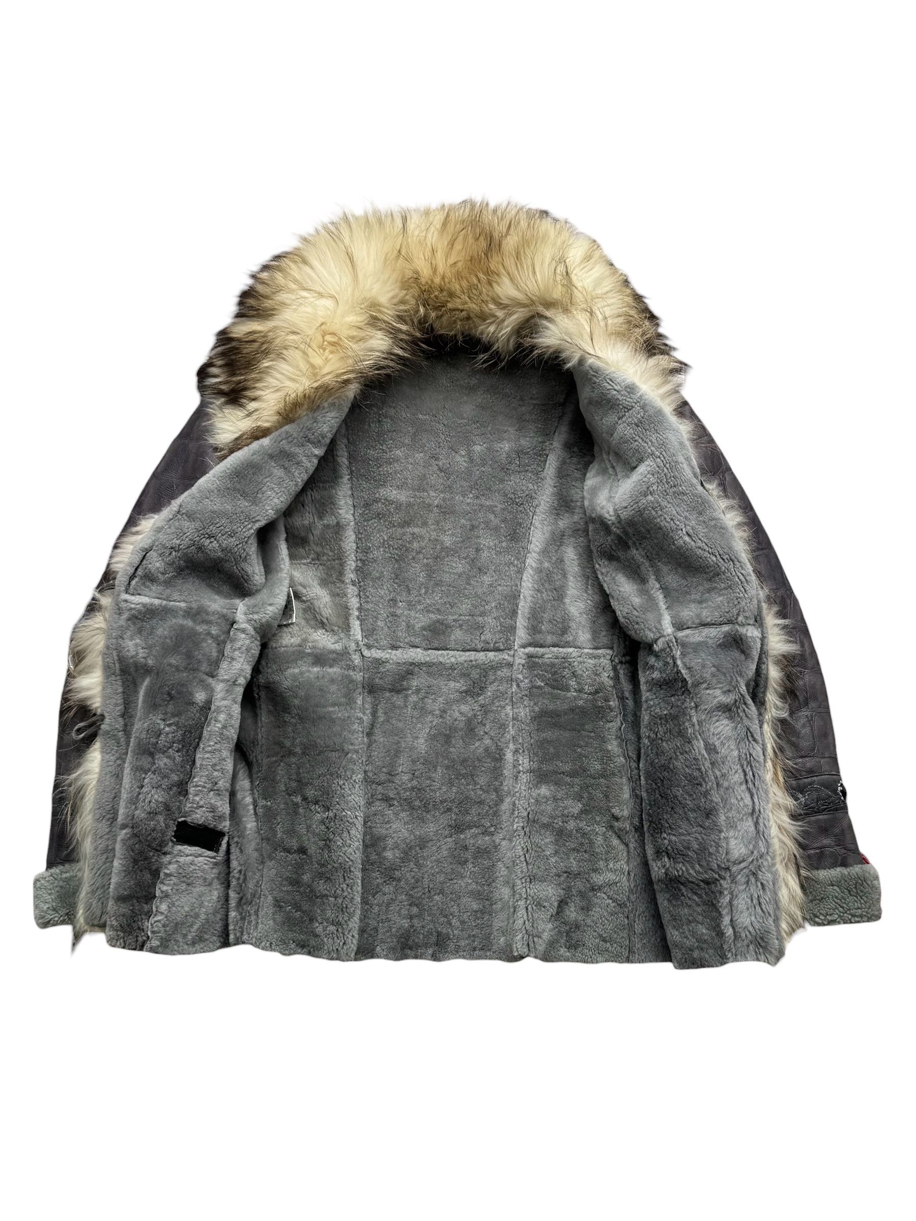 Vintage 90's Real Sheepskin Jacket With Belt(V254) Size M / US 6-8 / IT 42-44 - 4 Thumbnail
