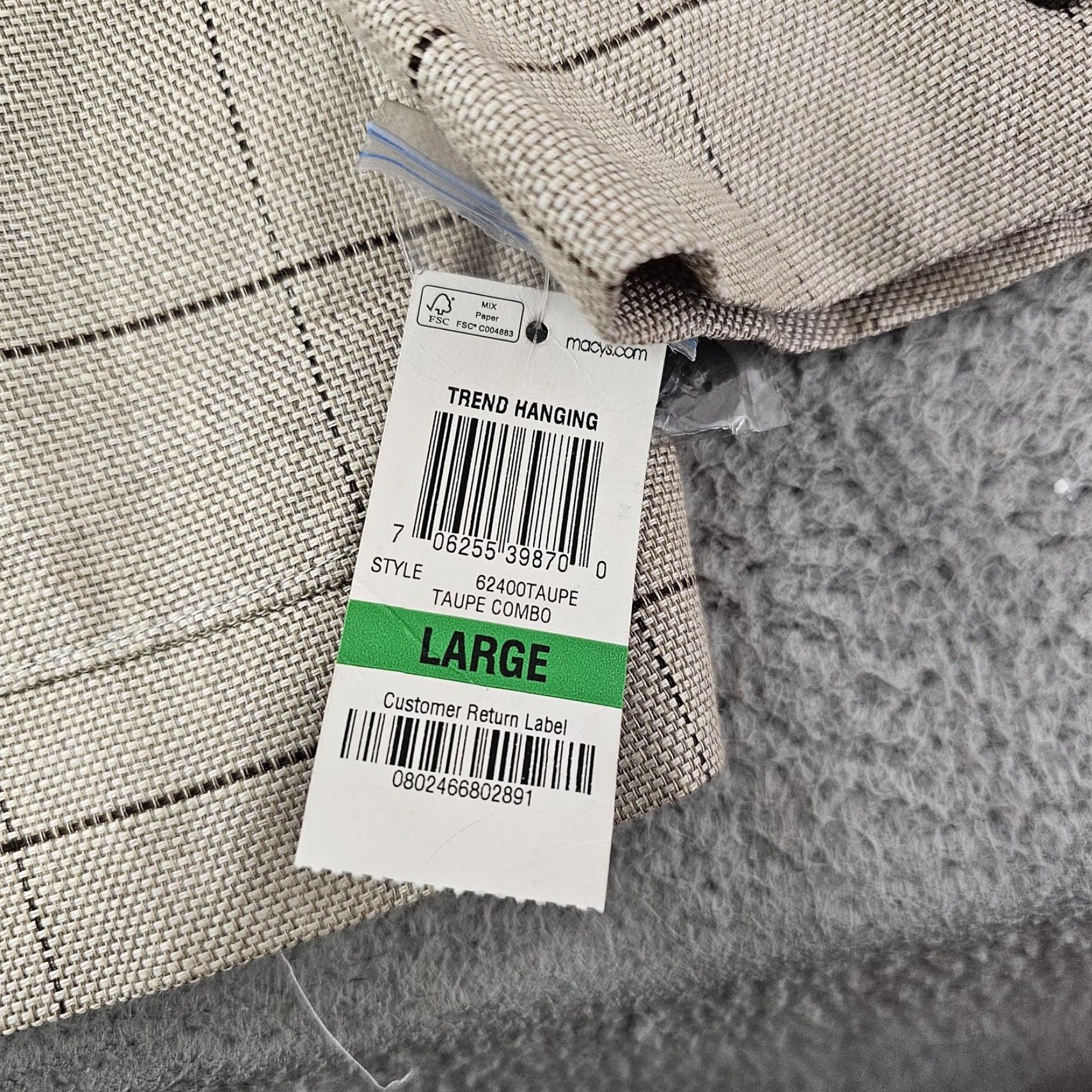 Tasso Elba Tasso Elba Blazer Mens Large Taupe Combo 100% Linen Windowpane Sport Coat Jacket Size 42R - 2 Thumbnail