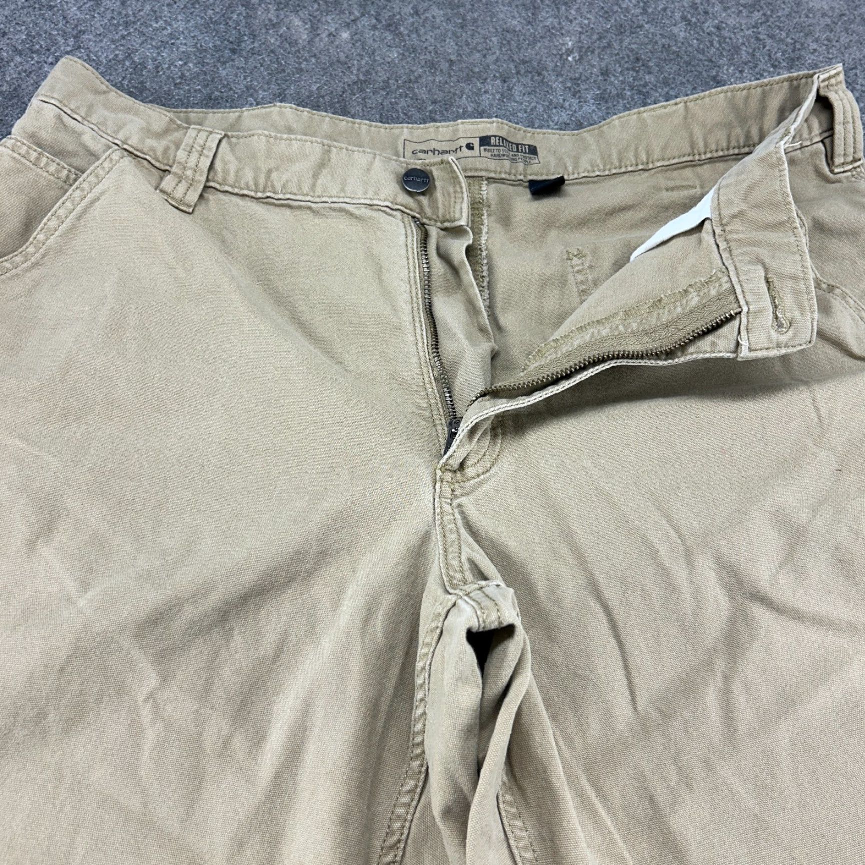 Carhartt Carhartt Pants Mens 38x30 Brown Tan Carpenter Rugged Flex Relaxed Cotton Stretch Size US 38 / EU 54 - 2 Thumbnail