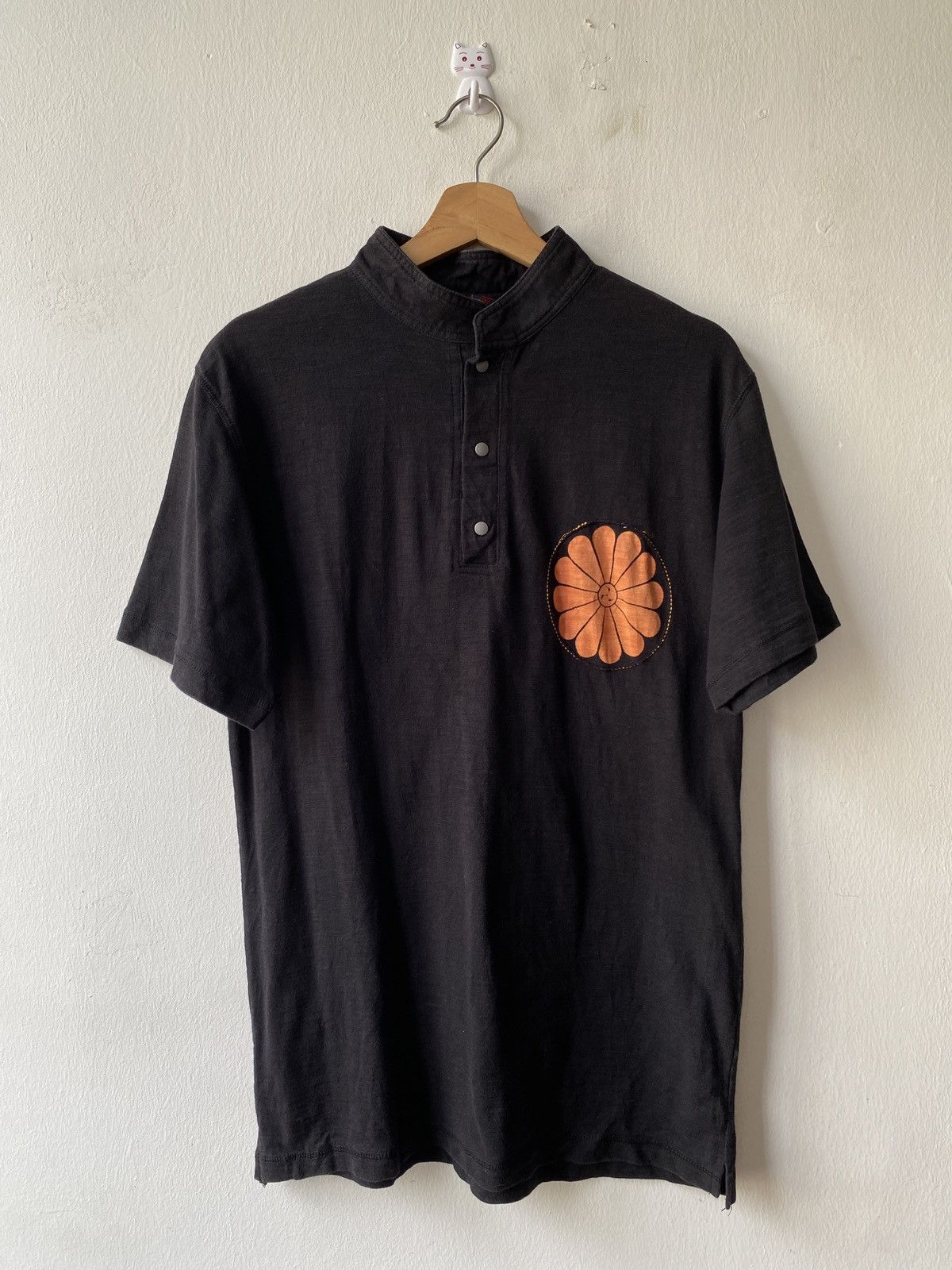 Japanese Brand × Vintage 2000s - Cropped Head Embroidery Design Mount Fuji Tee Size US M / EU 48-50 / 2 - 3 Thumbnail