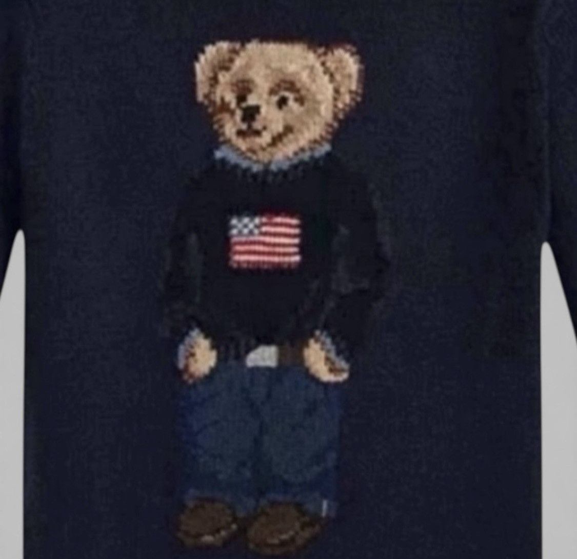 Ralph Lauren Vintage Polo Ralph Lauren Bear Sweater Navy Knit OG RL Size M / US 6-8 / IT 42-44 - 3 Thumbnail