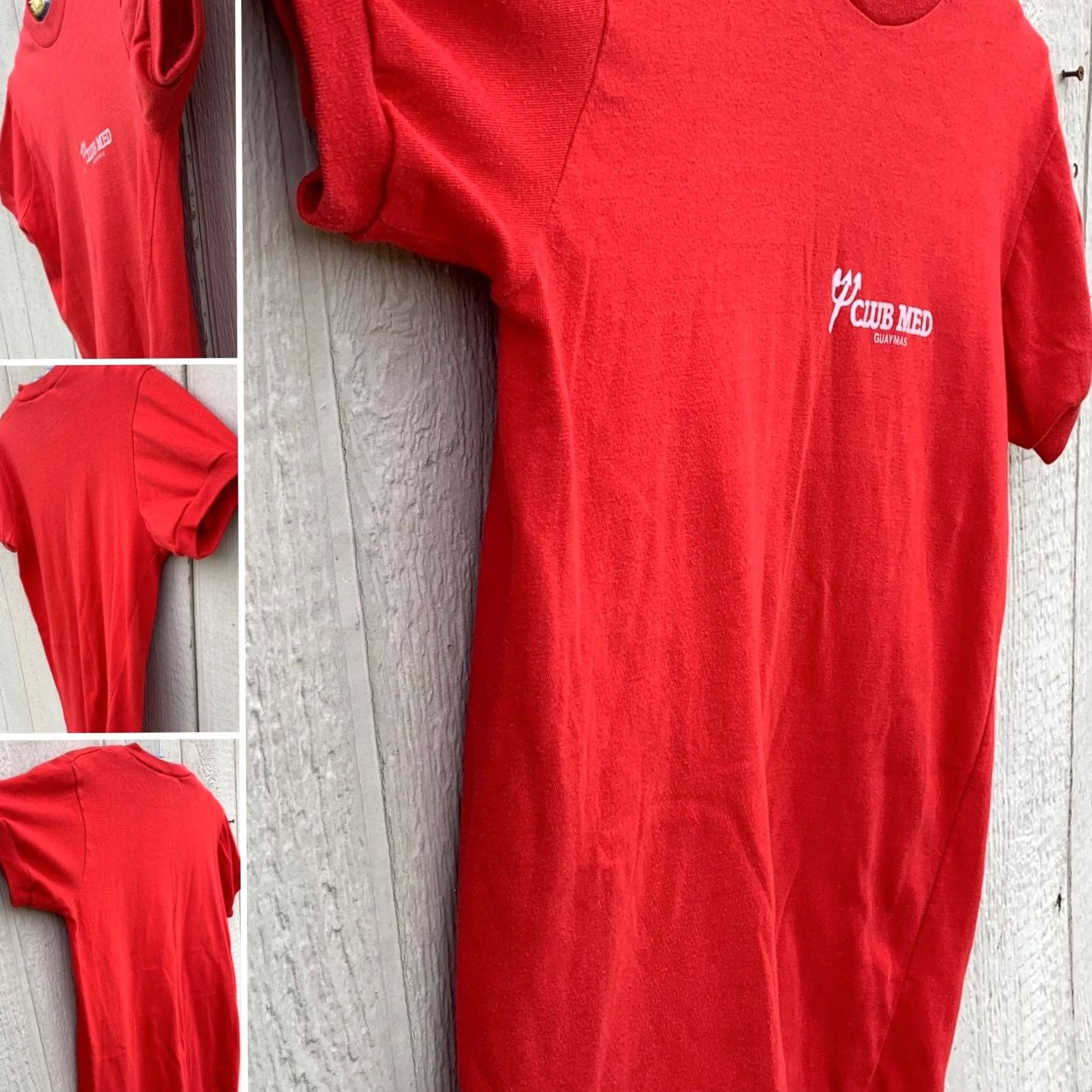 Vintage VINTAGE Club Med Guaymas T Shirt Graphic Print Short Sleeve Crew Neck Mens 38 Red Size US M / EU 48-50 / 2 - 7 Thumbnail