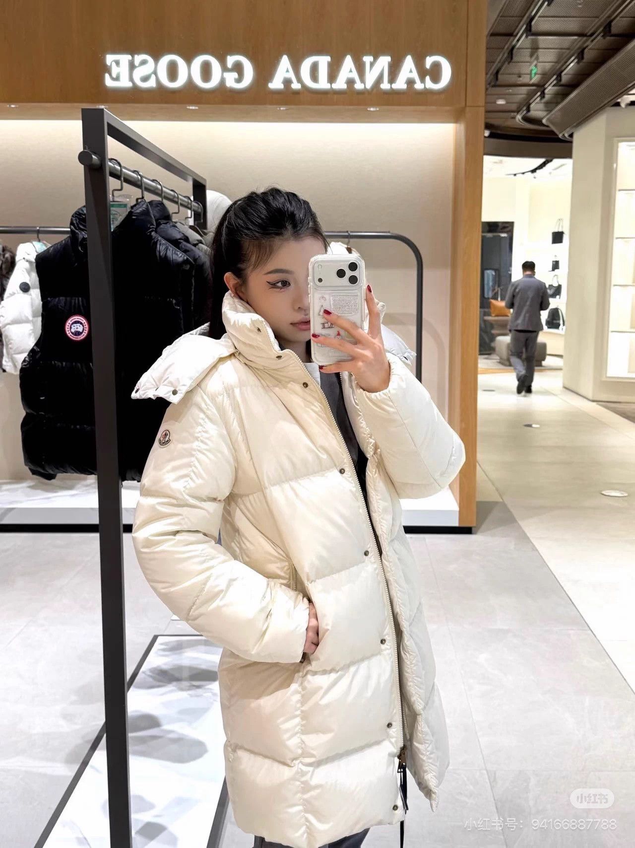 Moncler Moncler New White Chalk Long Down Coat Size S / US 4 / IT 40 - 9 Thumbnail
