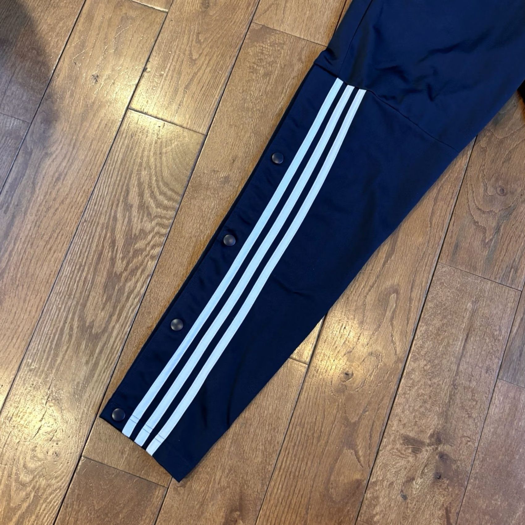 Adidas Mens Adidas Essentials Snap Pants Navy Blue White DV3226 S 30" sz Size US 29 - 2 Thumbnail
