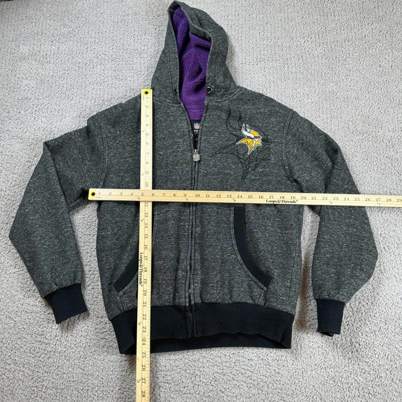 Other NFL Pro Line Minnesota Vikings Sherpa Lined Hoodie Mens S Size US S / EU 44-46 / 1 - 2 Thumbnail