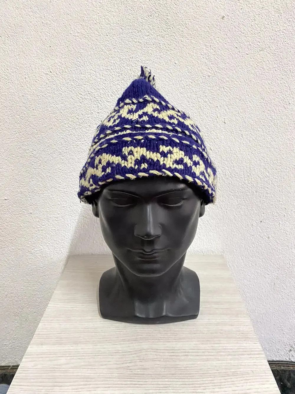 Handmade Japanese Brand Knit Beanie Hat Size ONE SIZE - 3 Thumbnail