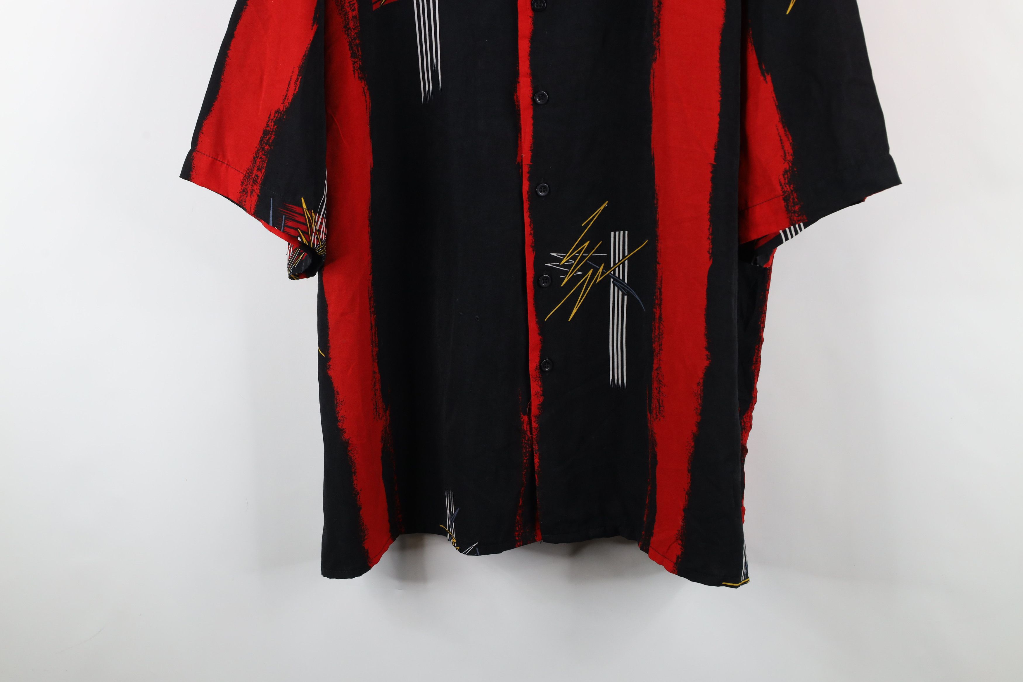 Vintage Vintage 90s Y2K Streetwear Geometric Bowling Button Shirt Size US XXL / EU 58 / 5 - 3 Thumbnail