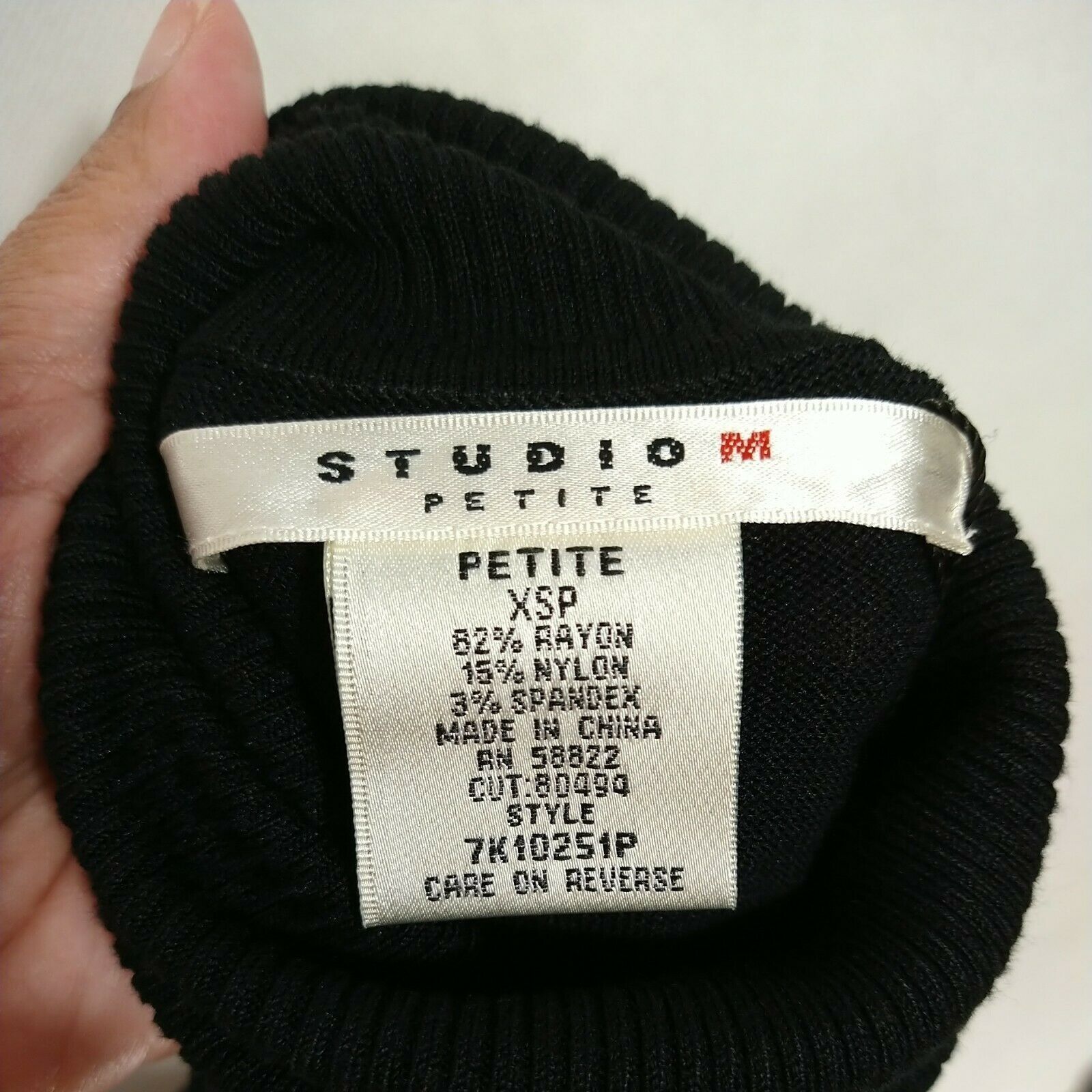 Other Studio M Turtleneck Shift Dress Women Petite Size XSP Black Size XS / US 0-2 / IT 36-38 - 6 Thumbnail