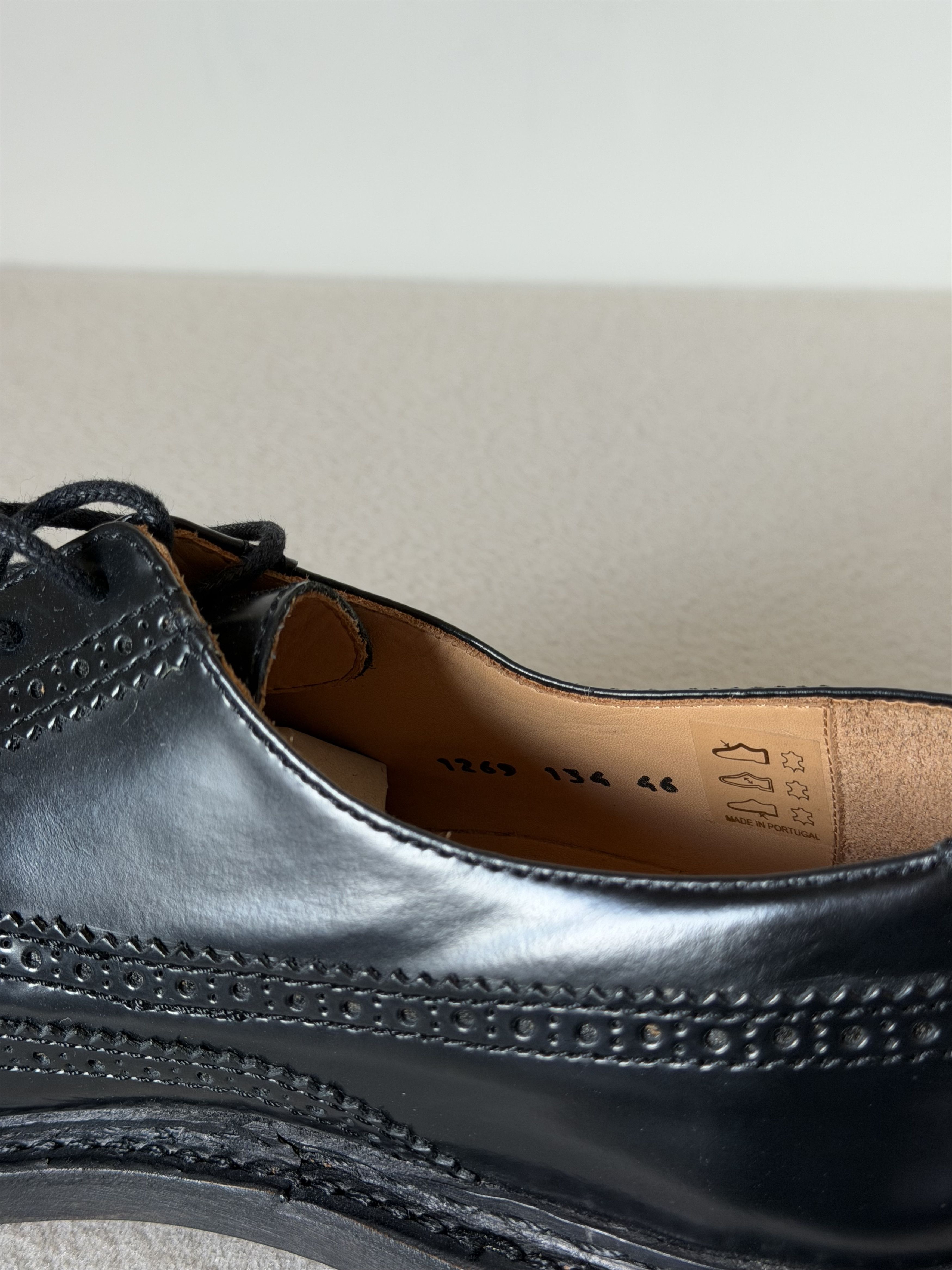 Our Legacy Our Legacy Brogue Parade Derbys in Black Leather Size US 13 / EU 46 - 7 Thumbnail