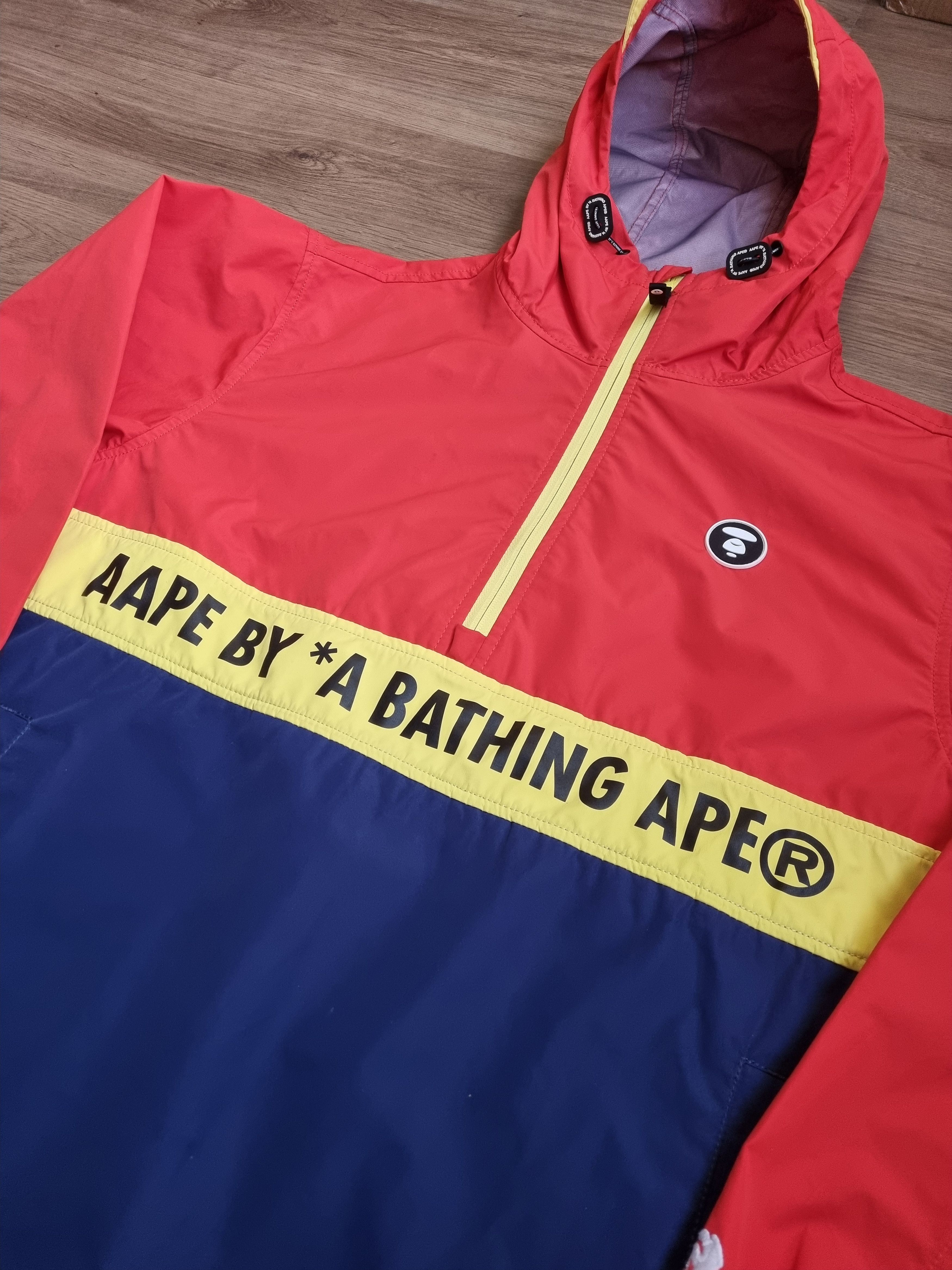 Aape × Designer Designer AAPE By A Bathing Ape Quarter-half Zip Windbreaker Size US S / EU 44-46 / 1 - 2 Thumbnail