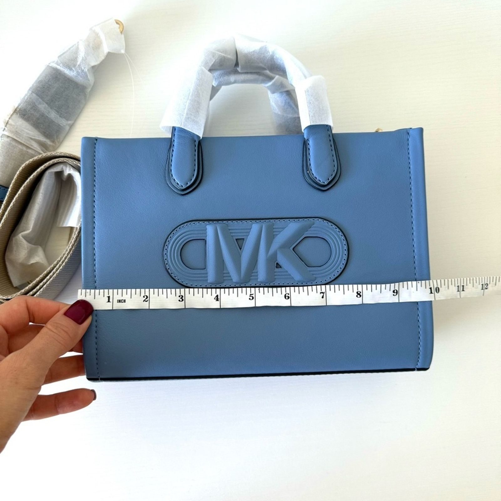 Michael Kors NWT! MICHAEL KORS GIGI French Blue Handbag, Small, MSPR. 450 Size ONE SIZE - 16 Thumbnail