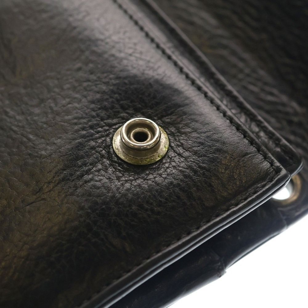 Chrome Hearts Chrome Hearts Wave BS Flare Leather Wallet Black Size ONE SIZE - 5 Thumbnail