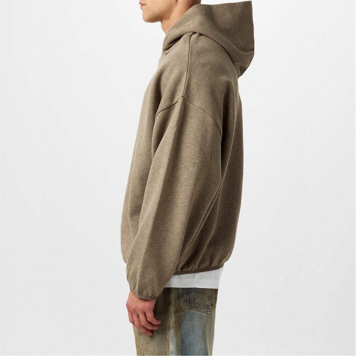 Fear of God o1g2r1mq0426 Logo Tab Cotton Hoodie in Brown Size US S / EU 44-46 / 1 - 3 Thumbnail