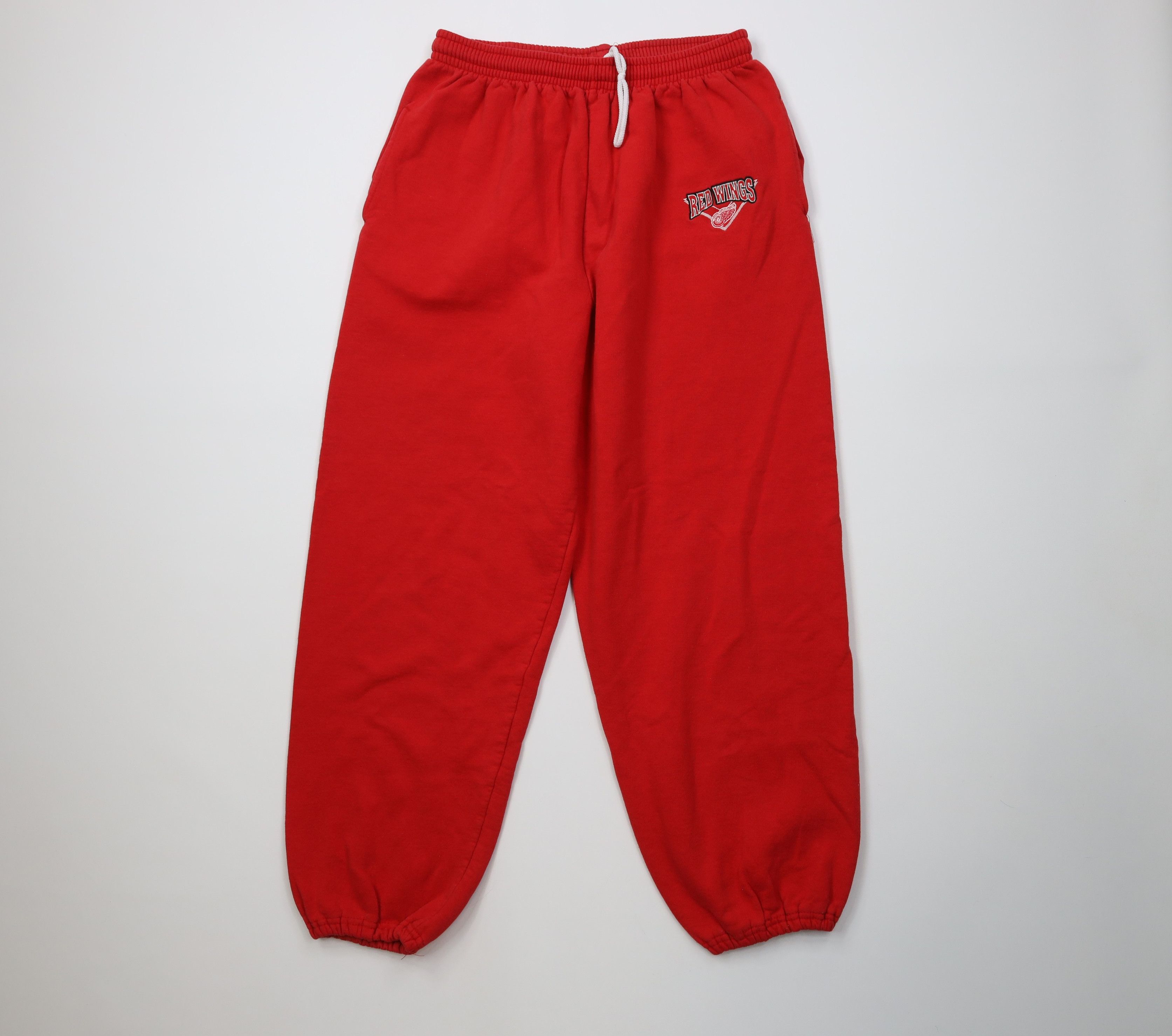 Vintage Vintage 90s Red Wings Hockey Sweatpants Joggers Size US 36 / EU 52 - 1 Thumbnail