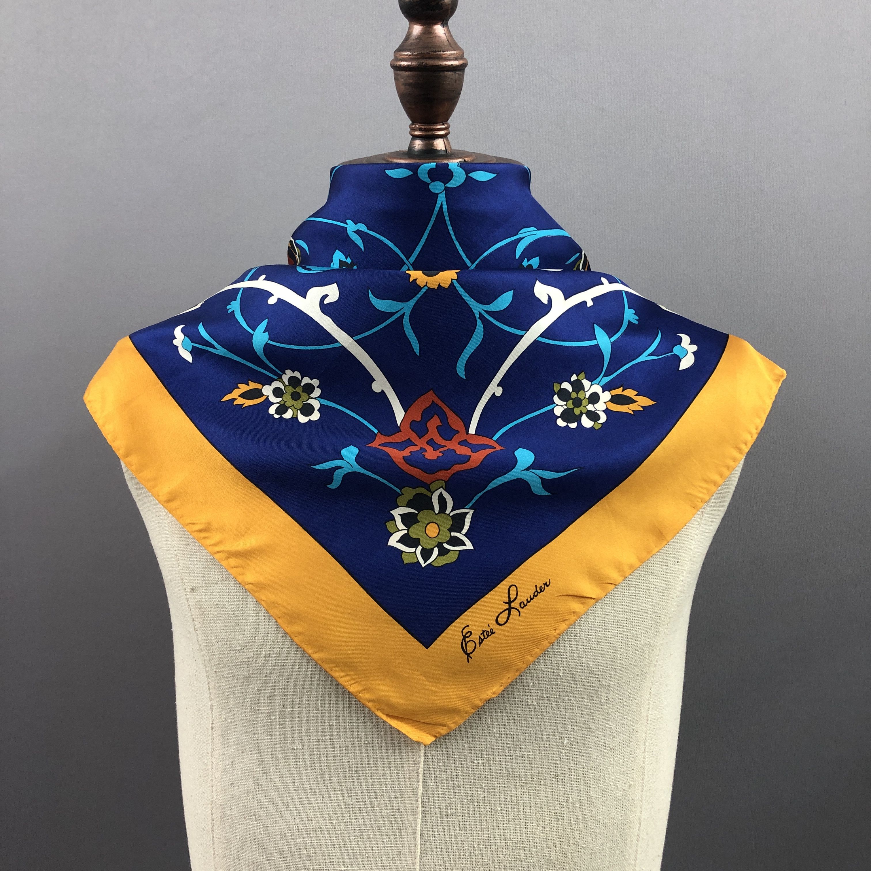 Other × Vintage Vintage Estee Lauder SILK Scarf Twill Stole Wraps Scarves Size ONE SIZE - 3 Thumbnail