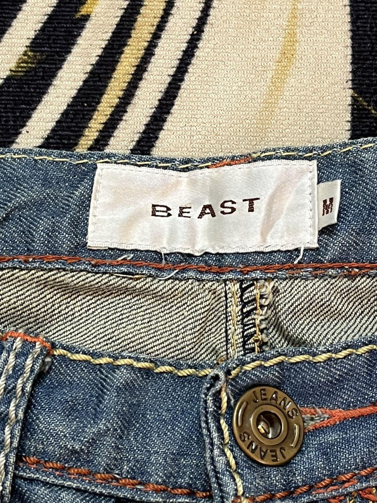Beauty Beast Vintage Beast Whiskers Wrinkles Denim Size US 31 - 12 Thumbnail