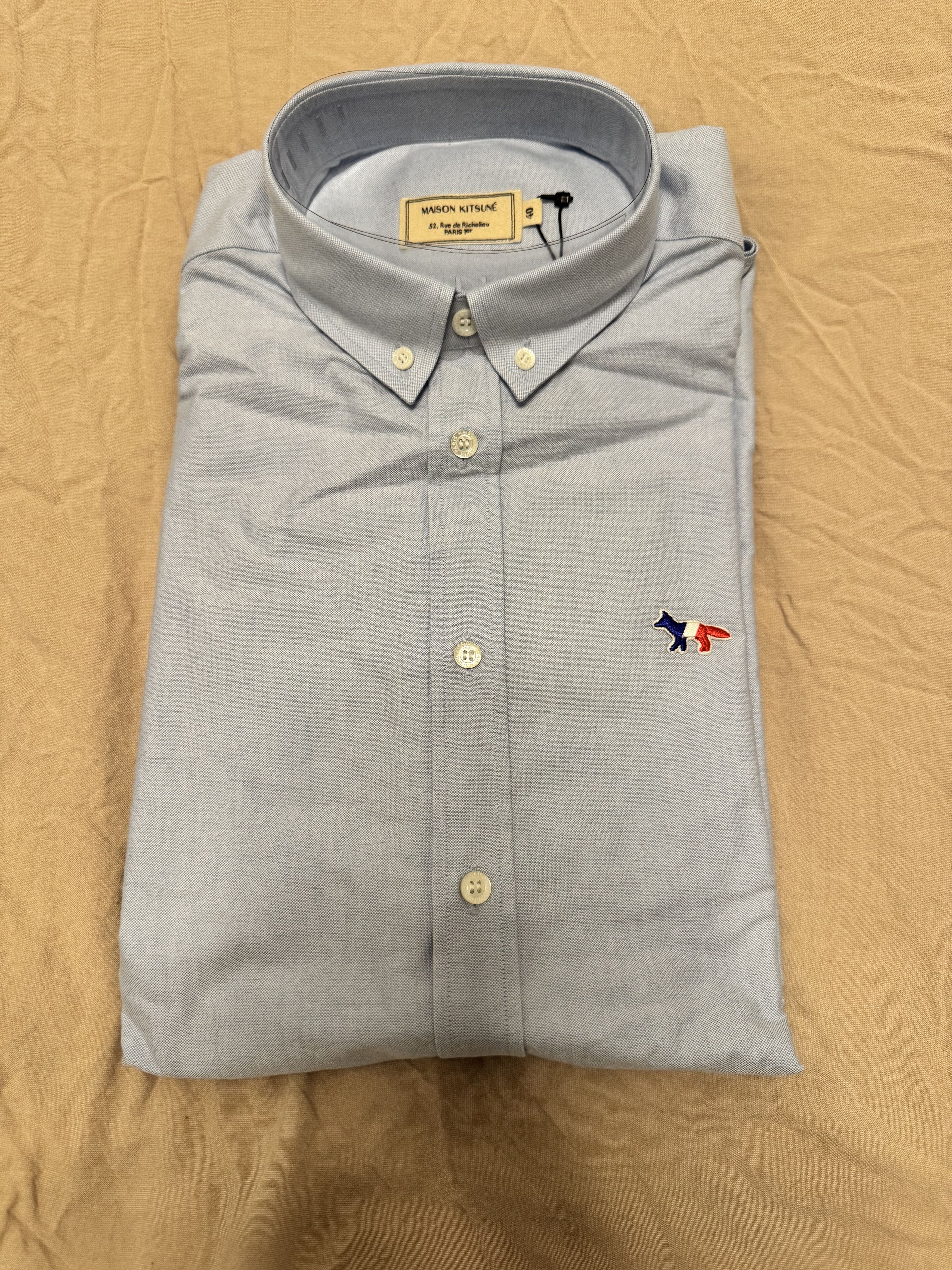 Maison Kitsune Maison Kitsune Tricolor Fox Patch Oxford Shirt Size US M / EU 48-50 / 2 - 2 Thumbnail