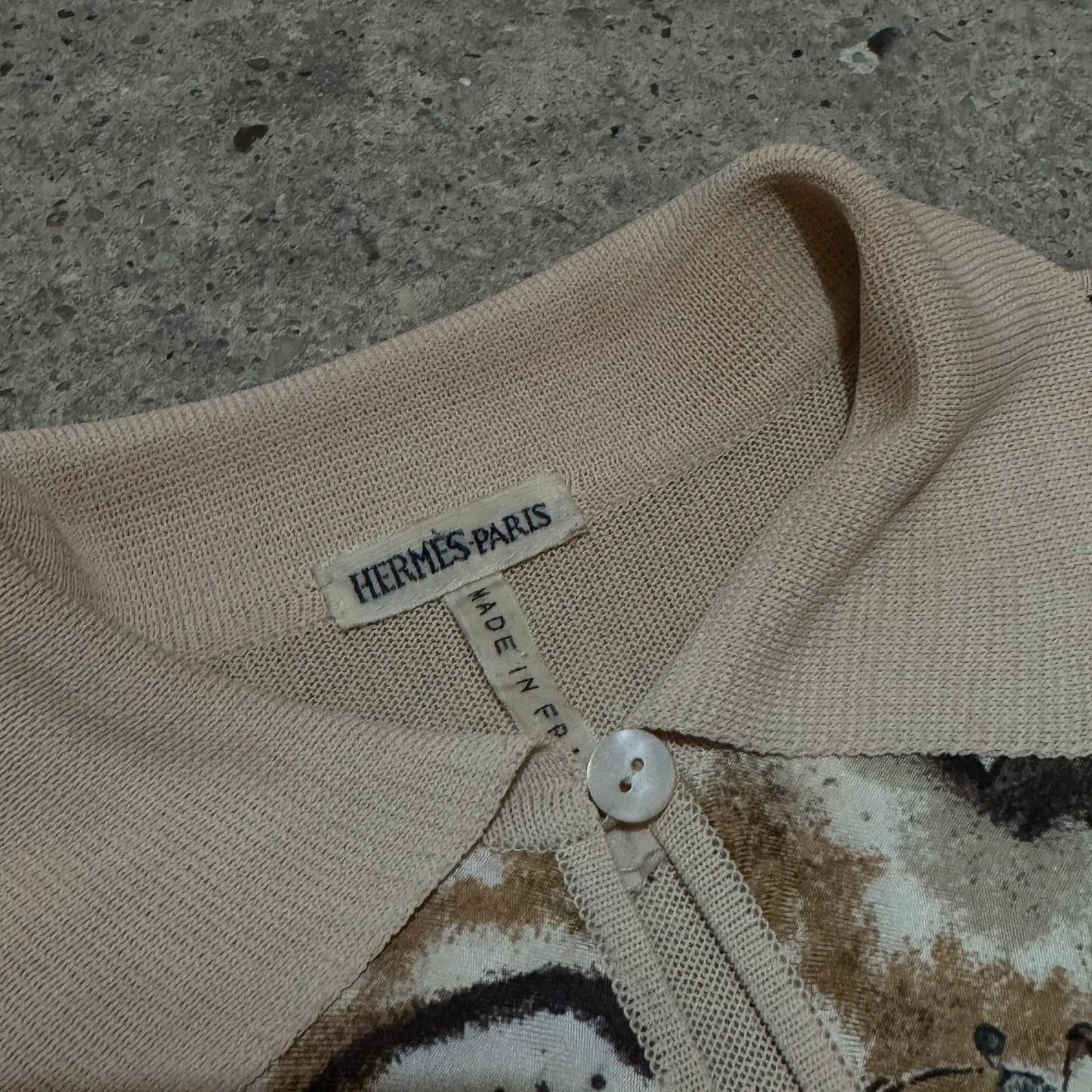 Hermes Vintage Hermes by Margiela silk polo Size XS / US 0-2 / IT 36-38 - 3 Thumbnail