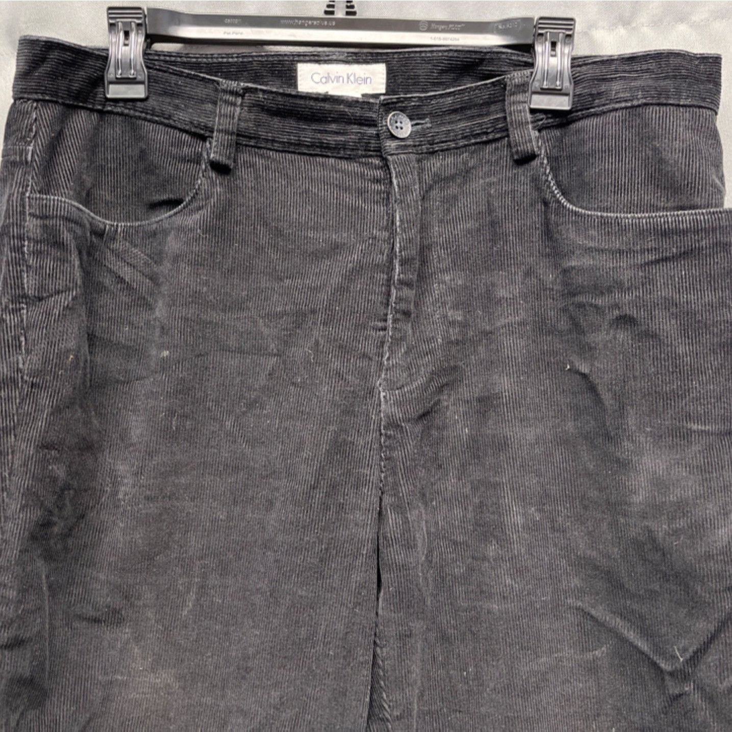 Calvin Klein Calvin Klein Men's Black Corduroy Pants/Straight Leg 34X32 S Size US 34 / EU 50 - 2 Thumbnail