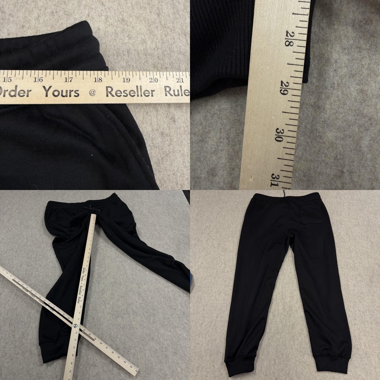 Southpole Southpole Mens XL Black Fleece Lined Joggers Sweatpants Drawstring Cuffed Pants Size US 36 / EU 52 - 8 Thumbnail