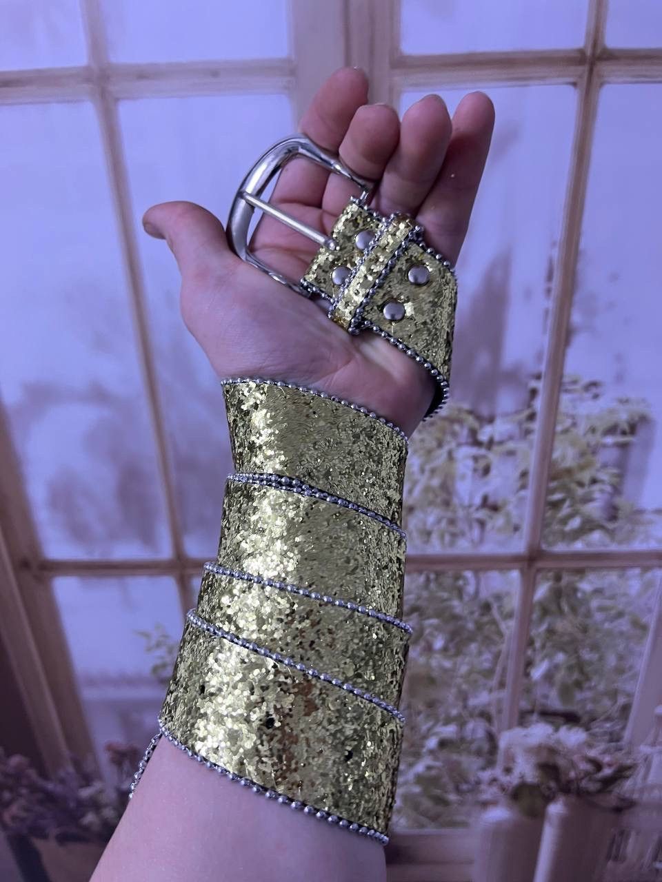 Hysteric Glamour × Vintage Belt vintage japanese distressed rhinestones simon style Size ONE SIZE - 1 Thumbnail