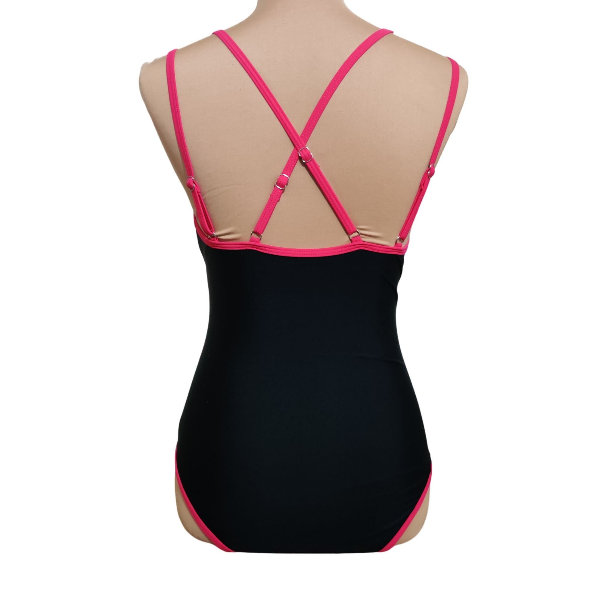 Other Womens Swimsuit One Piece Plunge V Neck Double Strap Cross B Size ONE SIZE - 4 Thumbnail