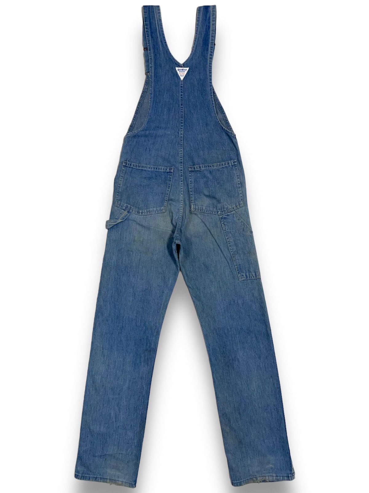 Oshkosh Vintage 90s Oshkosh BGosh Faded Denim Carpenter Overalls Size US 29 - 2 Thumbnail