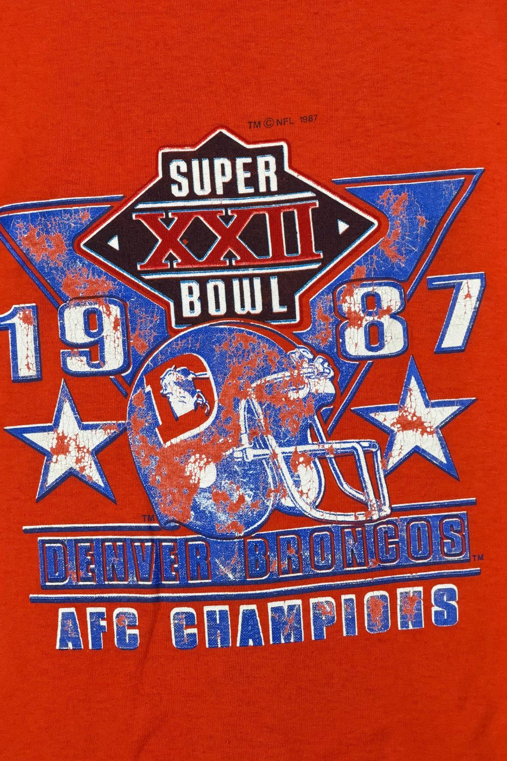 Logo 7 1987 Denver Broncos Super Bowl XXII Tee (Logo 7, USA) Size US XL / EU 56 / 4 - 5 Thumbnail