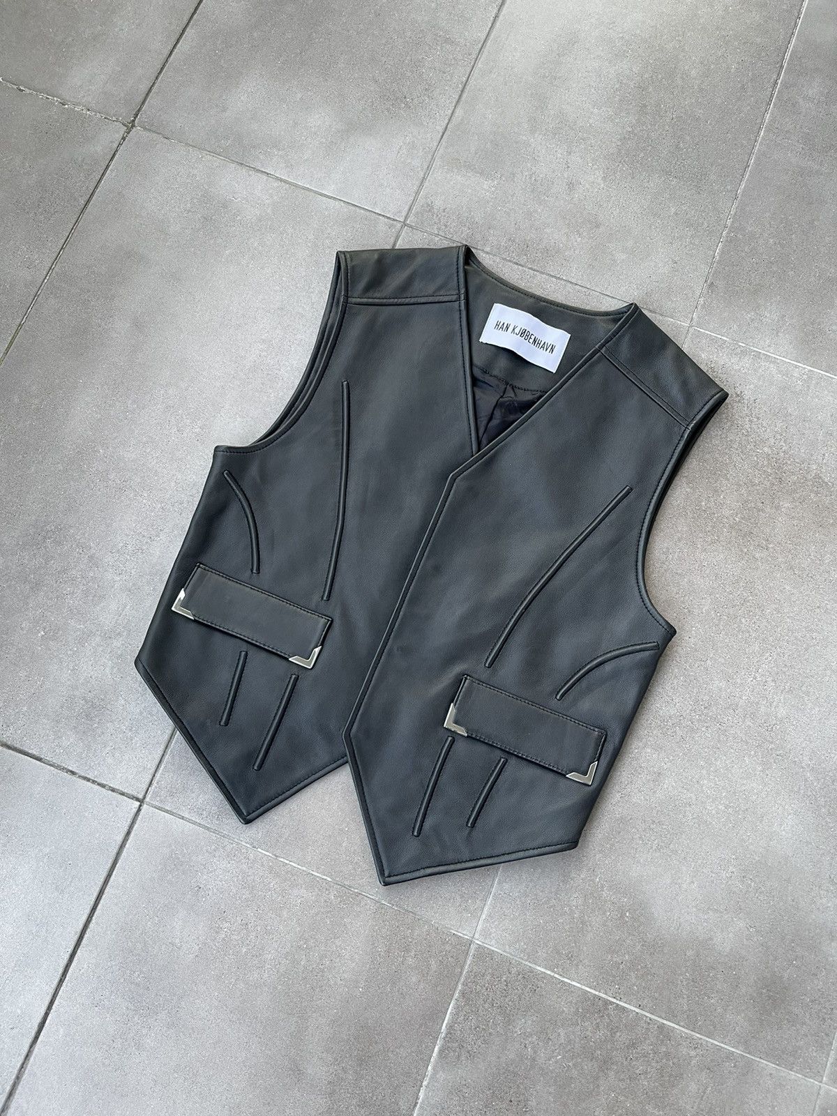 Han Kjobenhavn !DS! FW22 Han Kjobenhavn Tendon Cargo Leather Vest Size US S / EU 44-46 / 1 - 8 Thumbnail