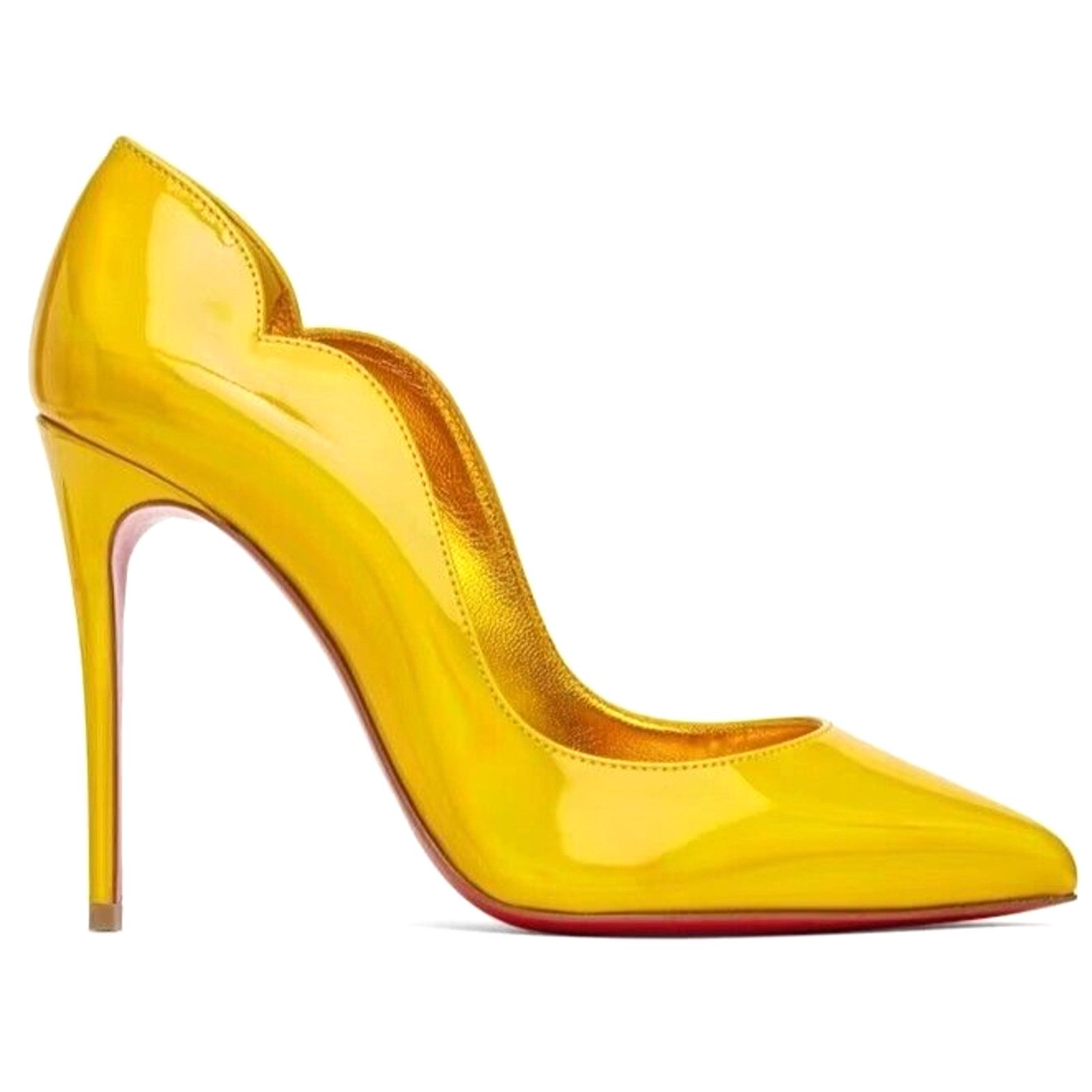 Christian Louboutin Christian Louboutin Hot Chick 100 Patent Yellow Pumps 36 Size US 6 / IT 36 - 2 Thumbnail