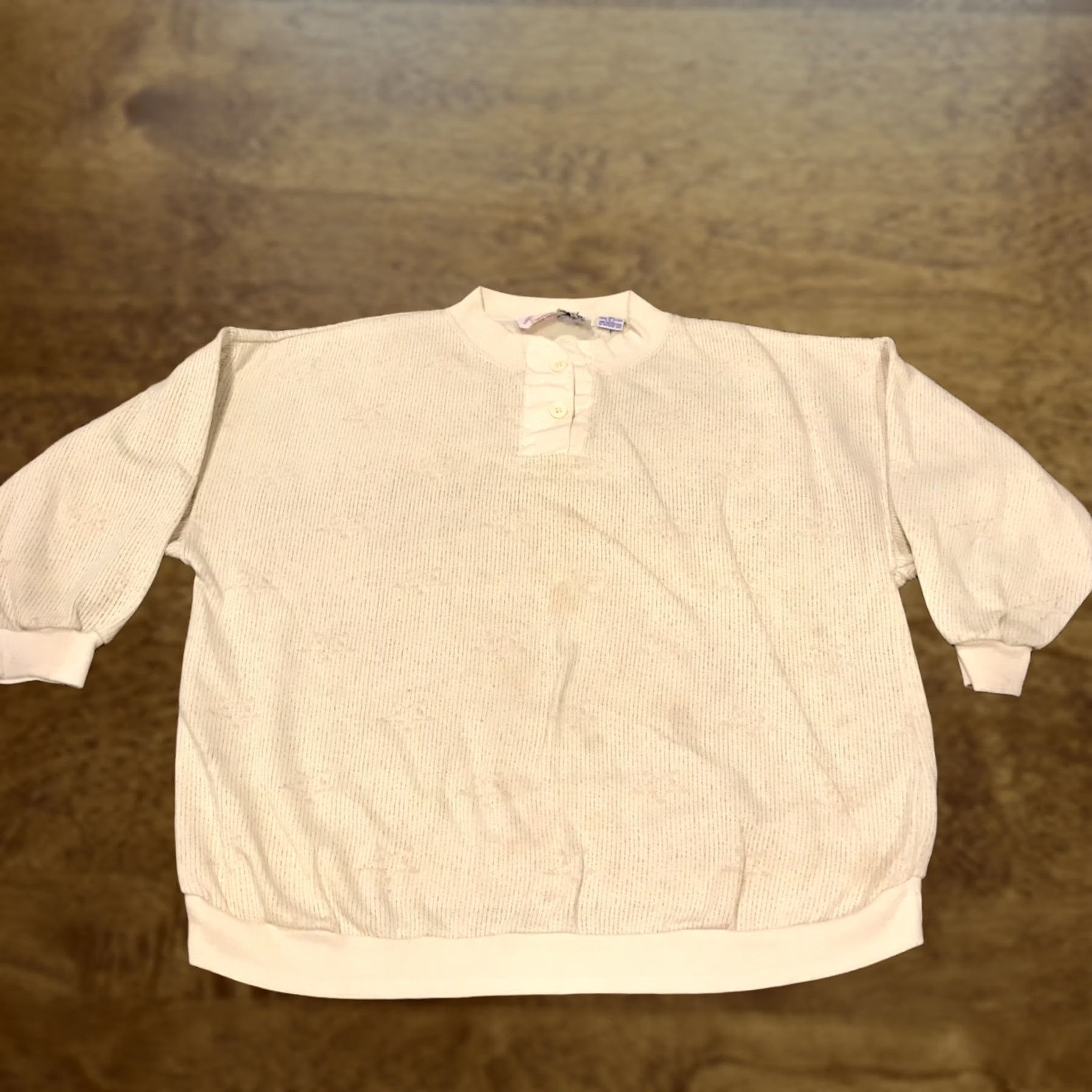 Vintage VINTAGE Fresh Sweater Mens L Yellow 80s Cotton Knit Crew Neck 3/4 Sleeve Pullover B23 Size US L / EU 52-54 / 3 - 1 Thumbnail