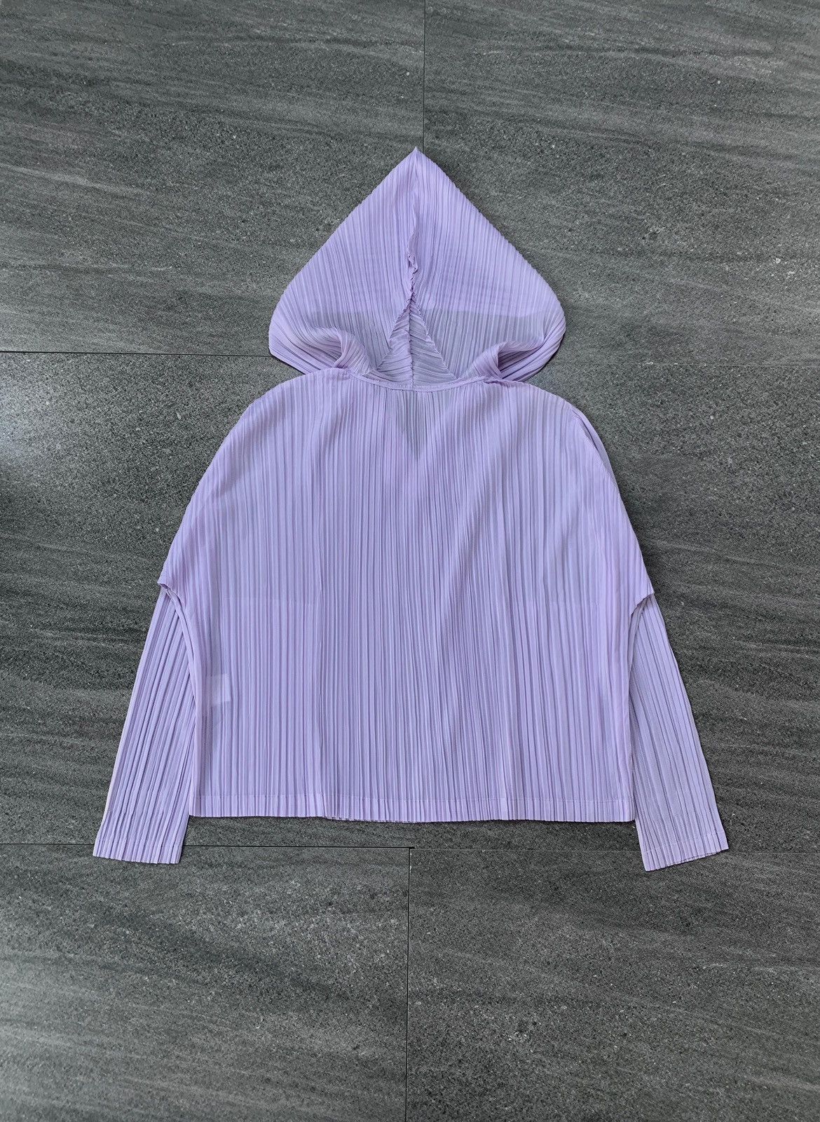 Issey Miyake Pleated Hoodie in Lavender Size US M / EU 48-50 / 2 - 8 Thumbnail