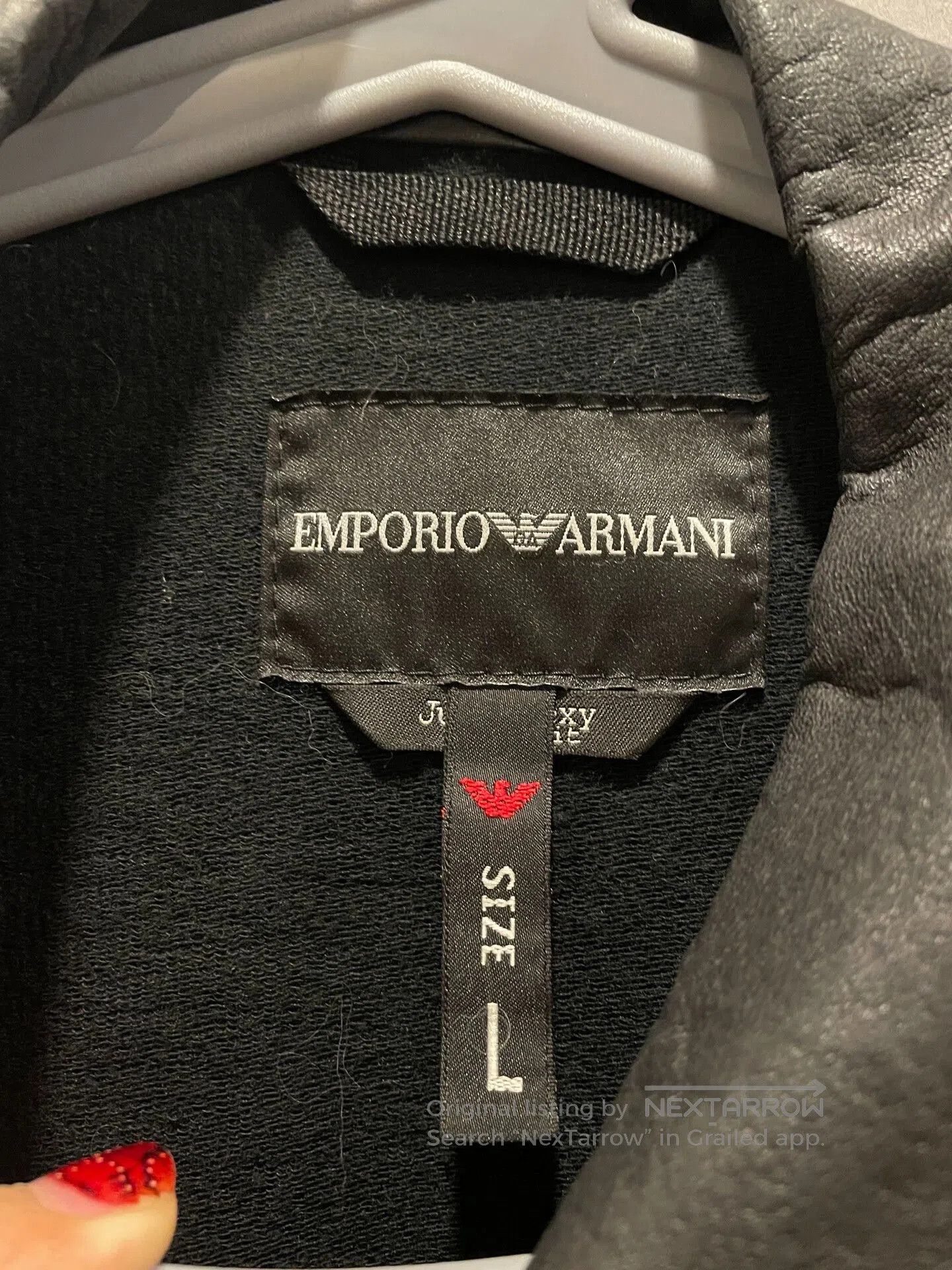 Emporio Armani Emporio Armani Leather Jacket Size L. Size US L / EU 52-54 / 3 - 3 Thumbnail