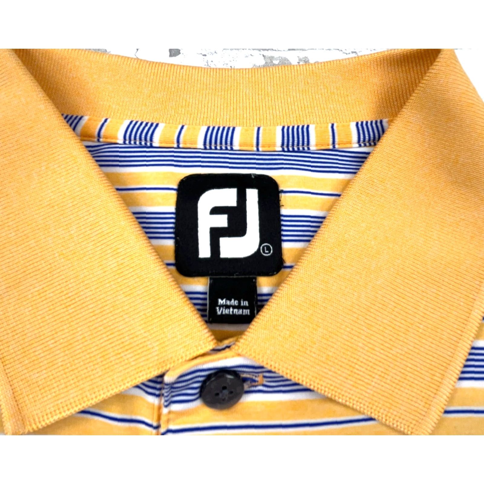 Footjoy FootJoy Polo Shirt Men L Orange Striped Performance Golf FJ Poly Size US L / EU 52-54 / 3 - 4 Thumbnail