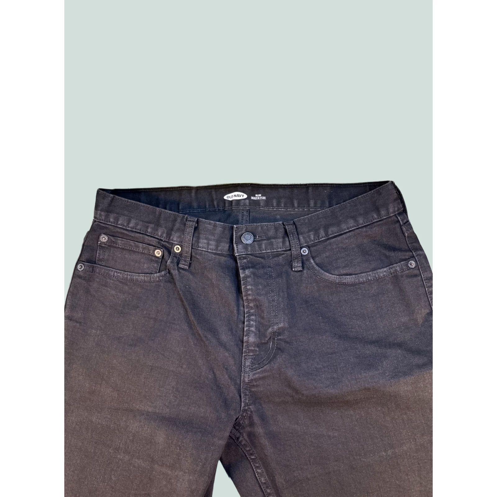 Old Navy Old Navy Jeans Men Slim Built-In Flex Black 32 x 32 Slimming Straight Jeans Mens Black 32in 32in Size US 32 / EU 48 - 1 Thumbnail