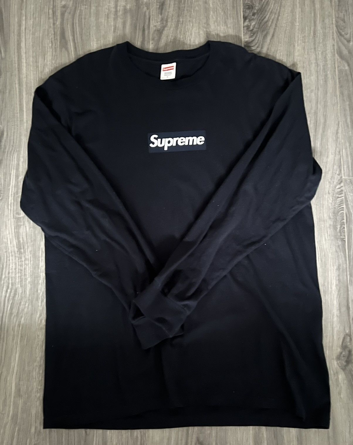 Supreme black long sleeve box logo online