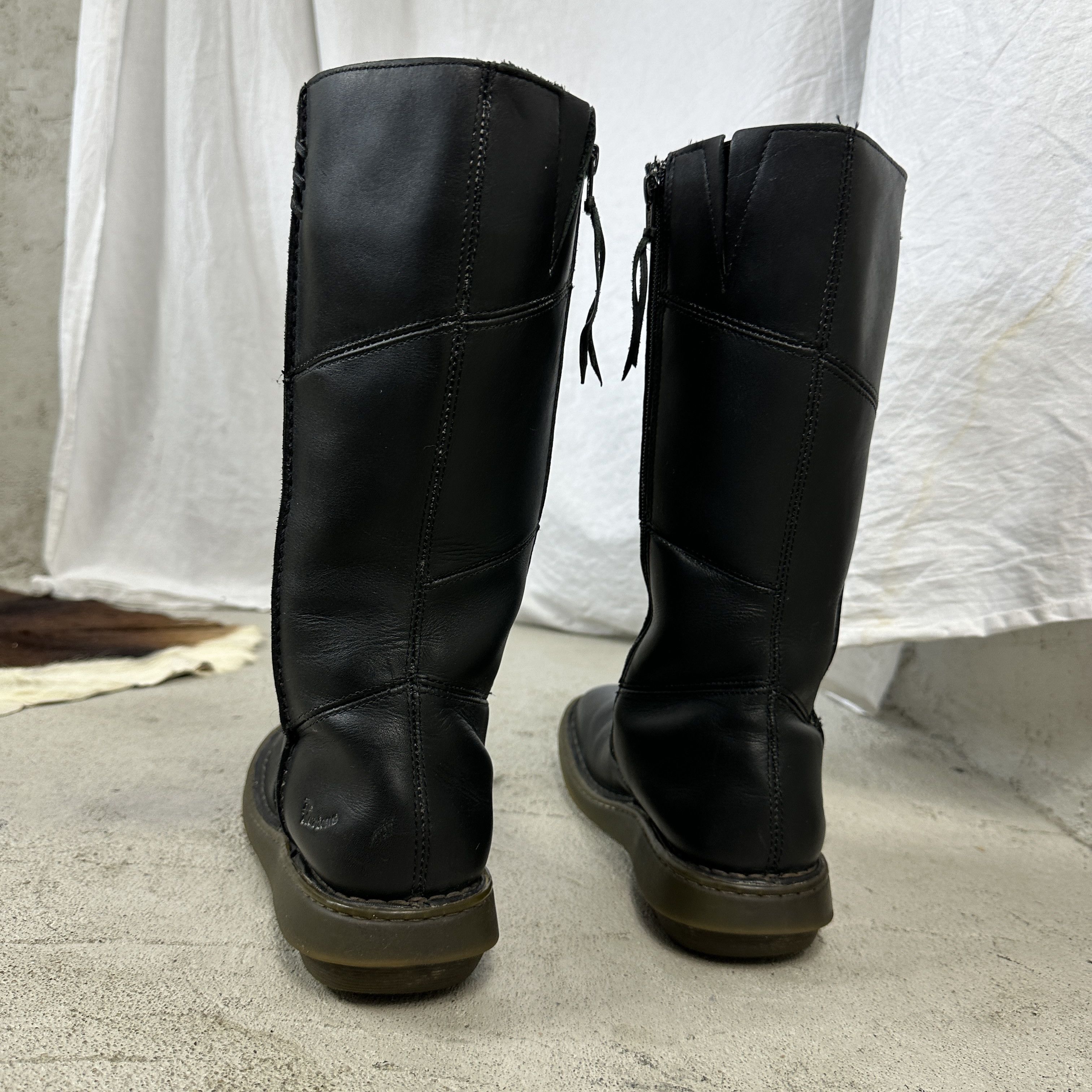 Vintage Vintage Avant Garde Y2K Martens Moto Leather Boots Size US 9 / IT 39 - 4 Thumbnail