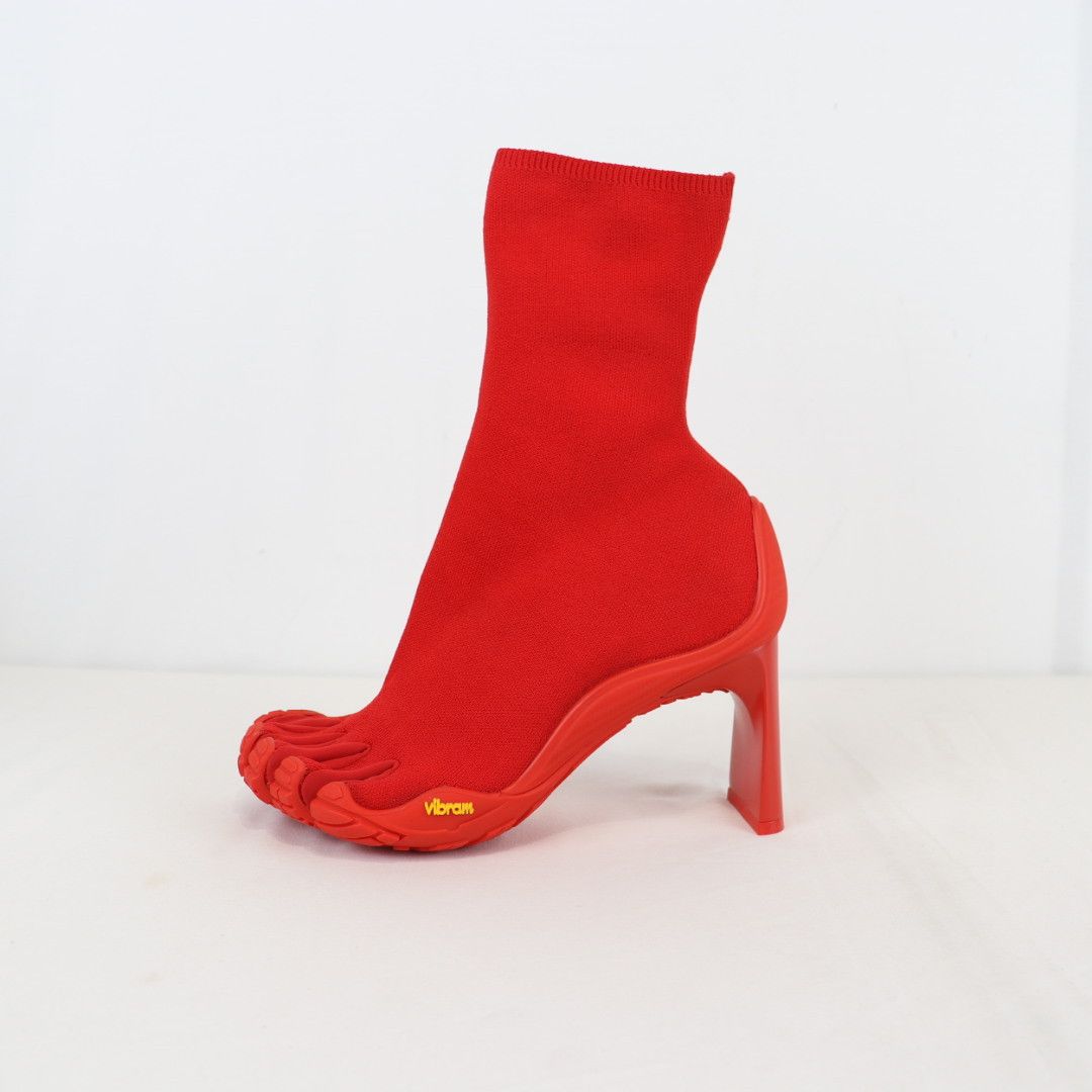 Balenciaga o1rshd1 Heeled Toe Boots in Red Size US 8 / IT 38 - 6 Thumbnail
