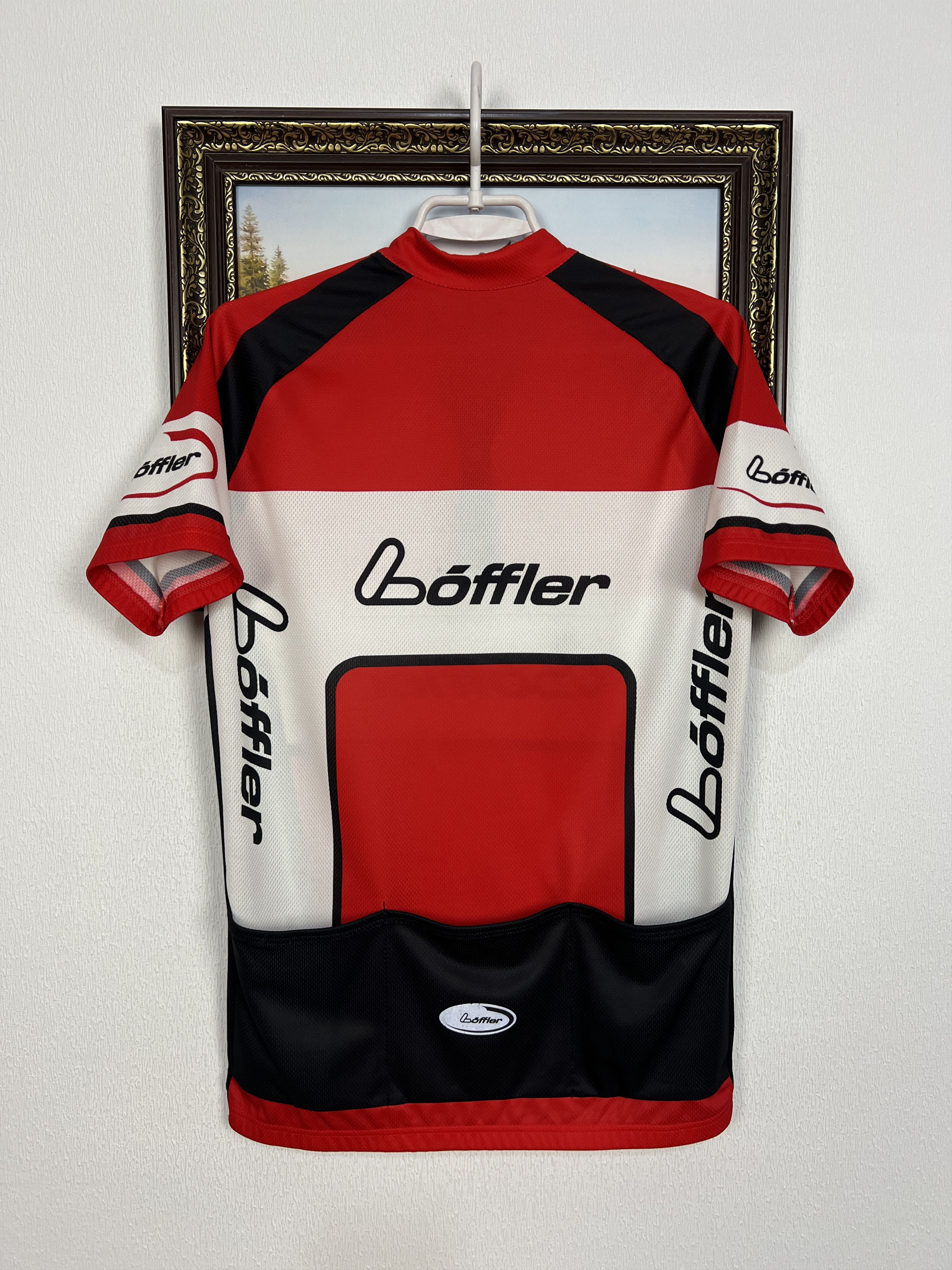 Vintage Loffler Cycling Jersey Red Shirt Sport Trikot Bike Rare Size US M / EU 48-50 / 2 - 9 Thumbnail