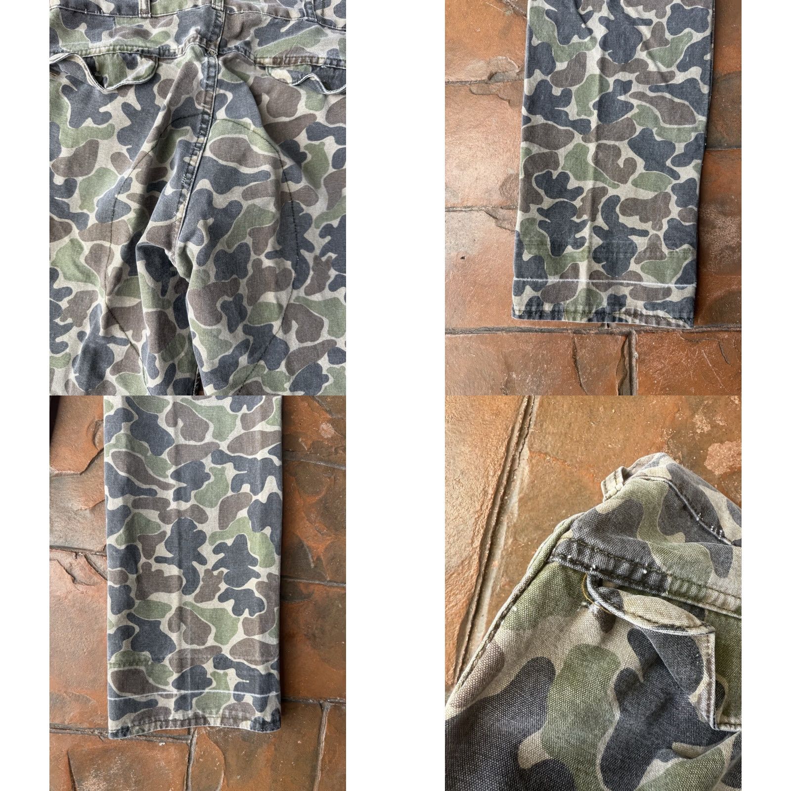 Hunter VINTAGE Black Sheep Duck Camo Hunter Field Pants Mens 32 USA Made Talon Slouchy Chino Camouflage Pockets Size US 35 - 9 Thumbnail