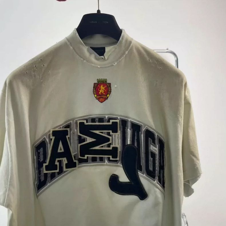 Balenciaga Balenciaga Embroidered short sleeves with holes dyed in cl Size US L / EU 52-54 / 3 - 3 Thumbnail