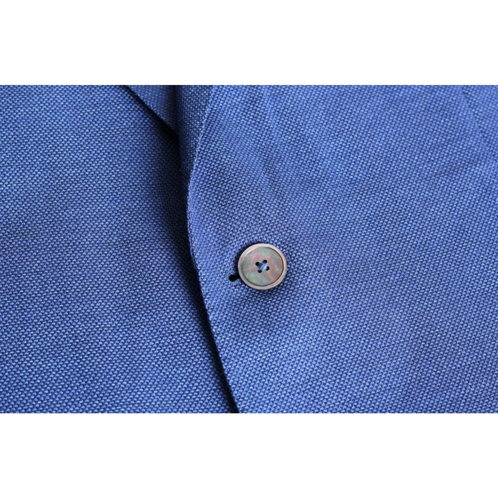 Hugo Boss HUGO BOSS Janson3 Blazer Jacket Men 54 Silk Wool Blue Button Formal Casual MJ6265 Size 54R - 5 Thumbnail