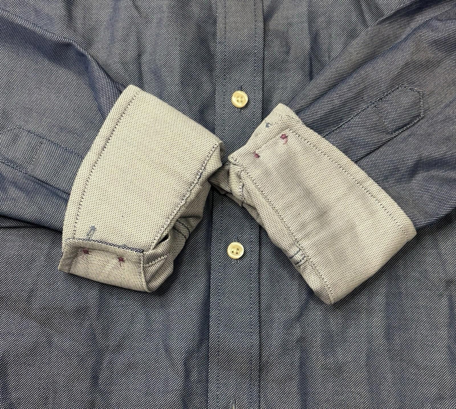 Ted Baker Ted Baker Endurance Dress Shirt Mens 16 32/33 Blue Cotton Size 38R - 11 Thumbnail