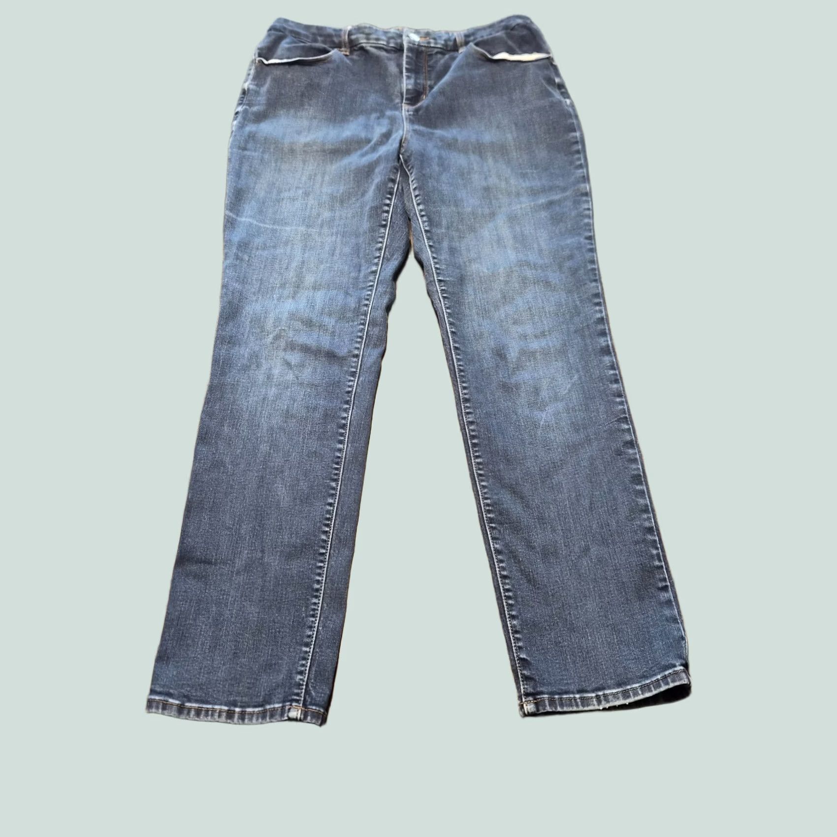 Vintage Chico's Jeans Slim Leg Ankle Stretch Blue Size 2 (12) Size 34" / US 12 / IT 48 - 1 Thumbnail