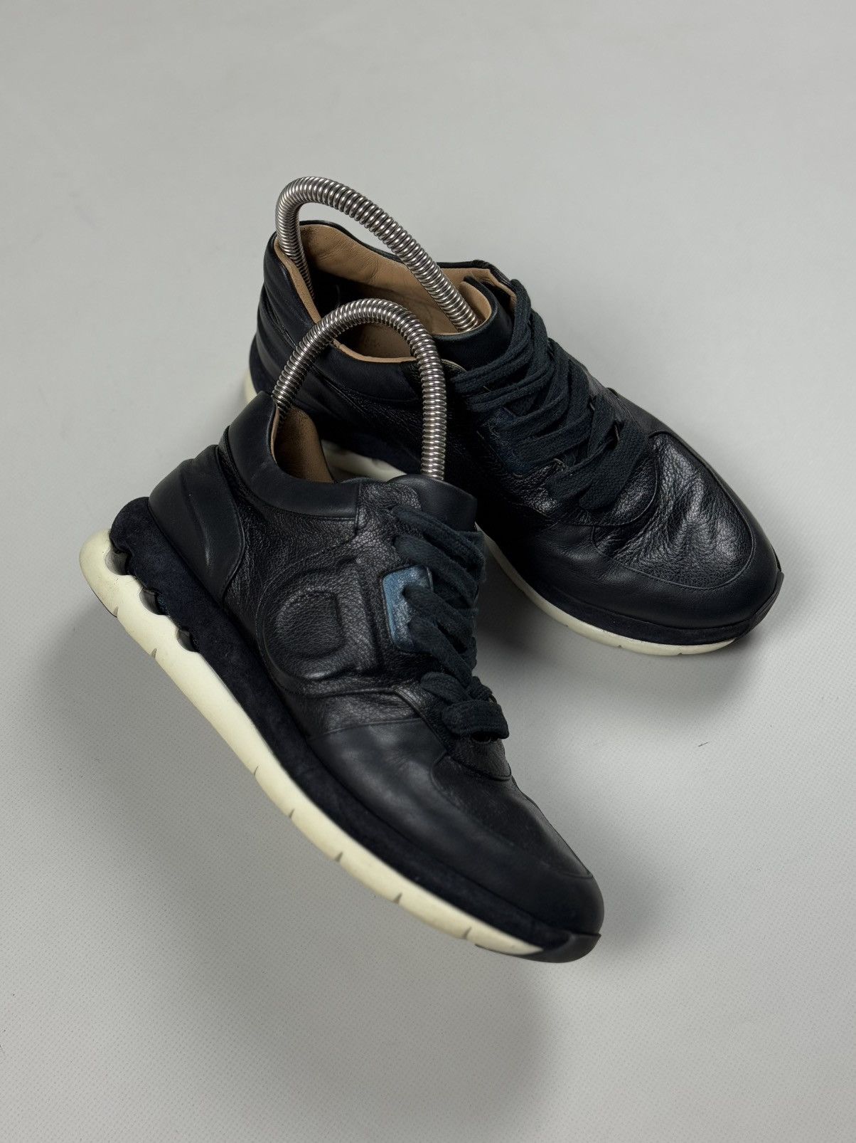 Salvatore Ferragamo Salvatore Ferragamo Leather Low Top Lace Up Sneakers Shoes Size US 7 / IT 37 - 8 Thumbnail