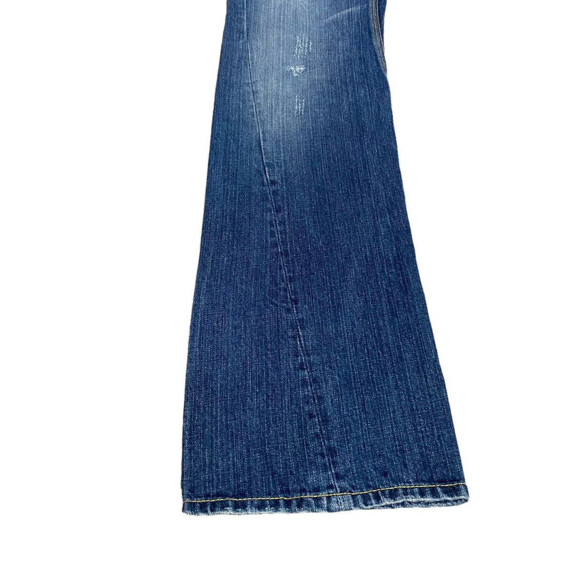 Nicole Club Nicole Club For Men Leather Lace Denim Flare Jeans Size US 31 - 7 Thumbnail