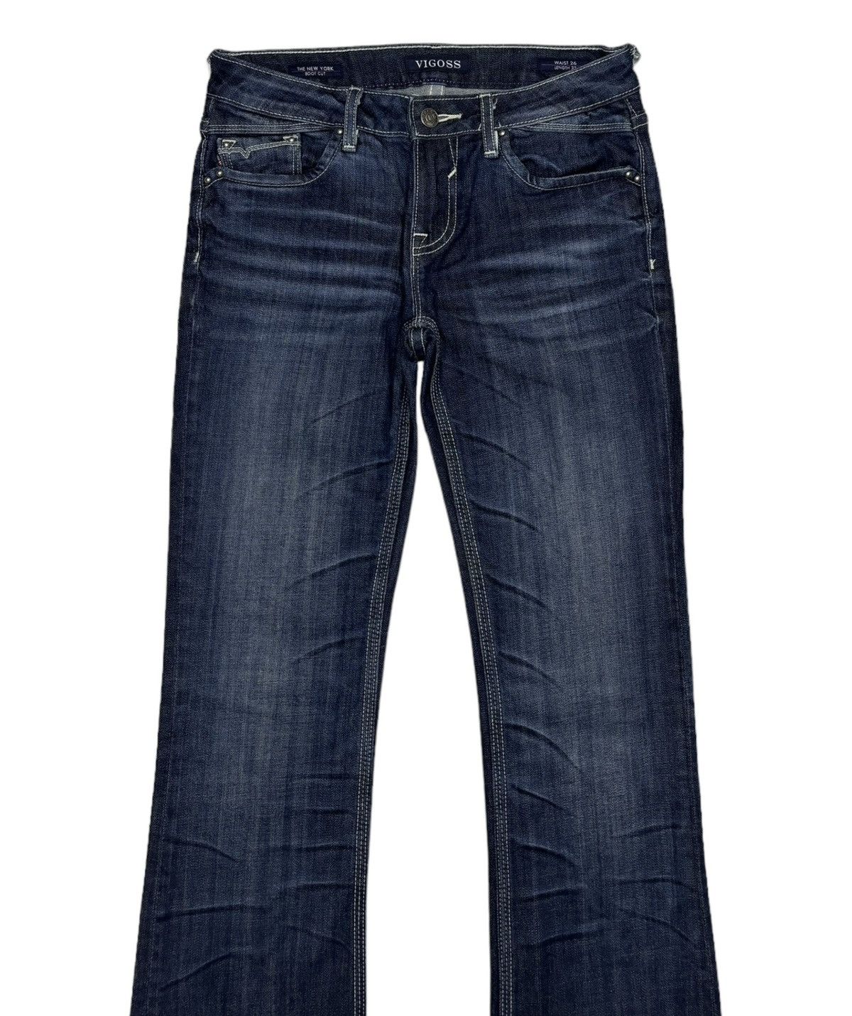 If Six Was Nine Flare Jeans Blue Denim Vigoss Brand Bootcut Flared Denim Size 28" / US 6 / IT 42 - 5 Thumbnail
