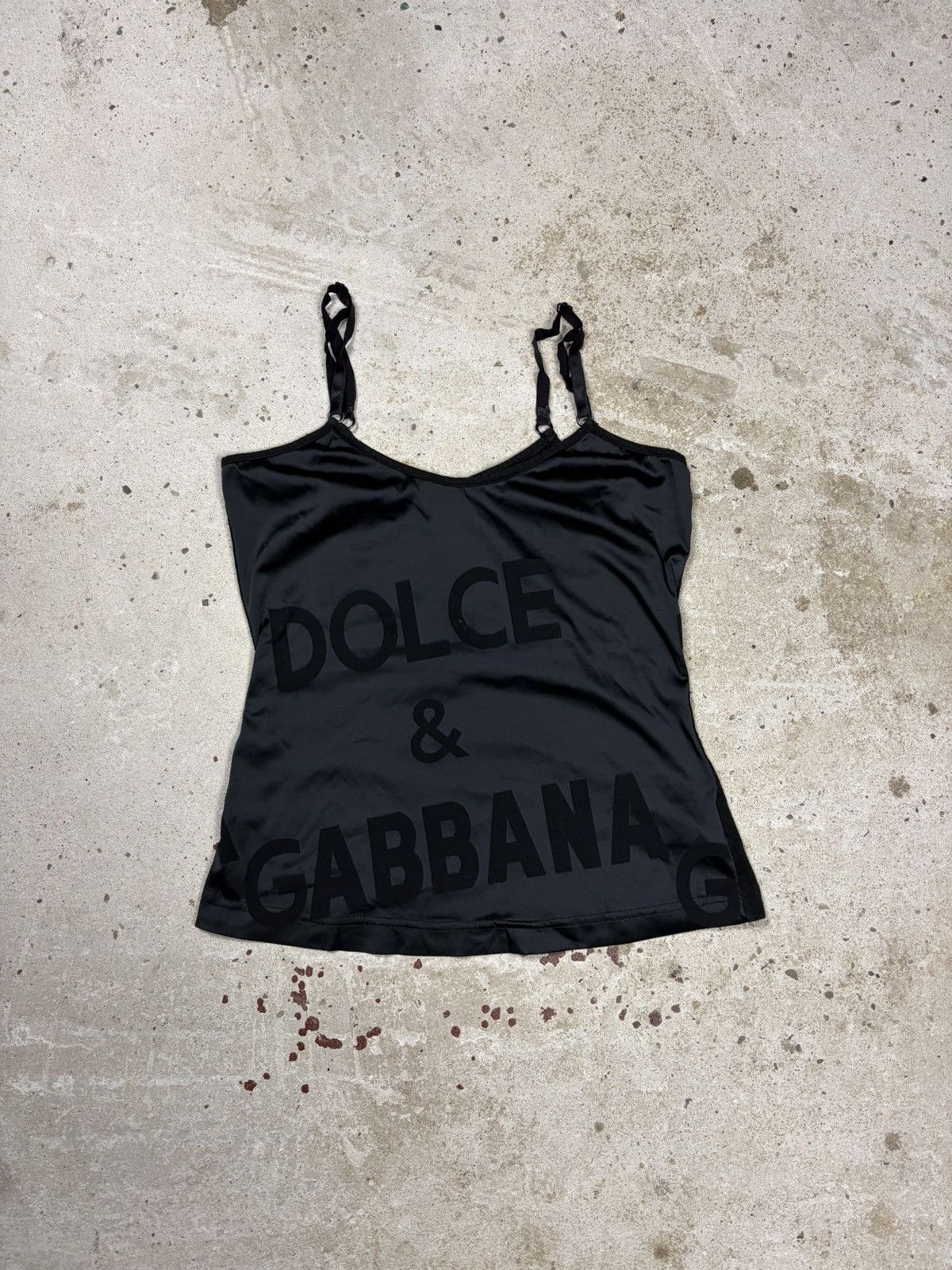 Dolce & Gabbana Vintage 2000s Dolce & Gabbana Black Spellout Logo Top Size S / US 4 / IT 40 - 1 Thumbnail