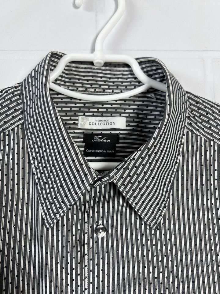 Versace Versace Collection Men’s Shirt Long Sleeve Size 44/17.5 Size US L / EU 52-54 / 3 - 6 Thumbnail